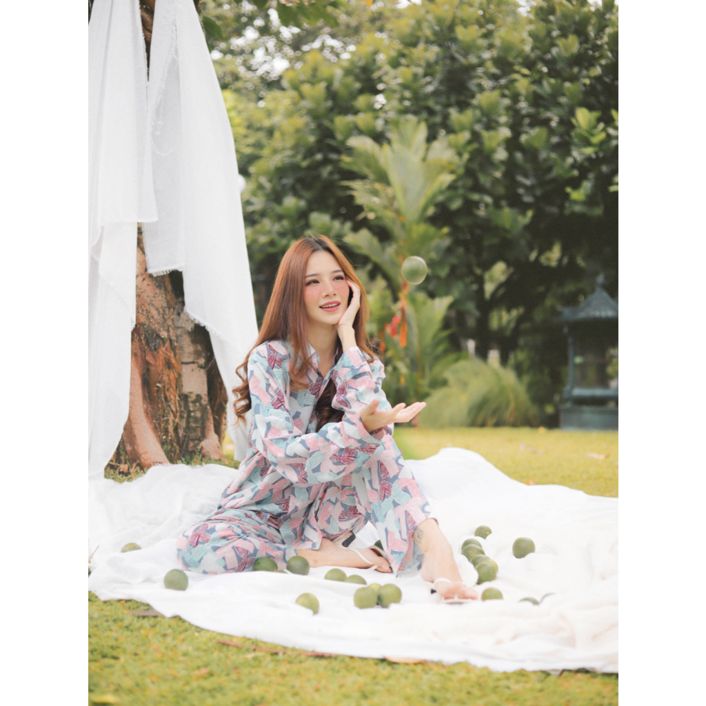 RALINE │ One Set Piyama Rayon Lengan Panjang
