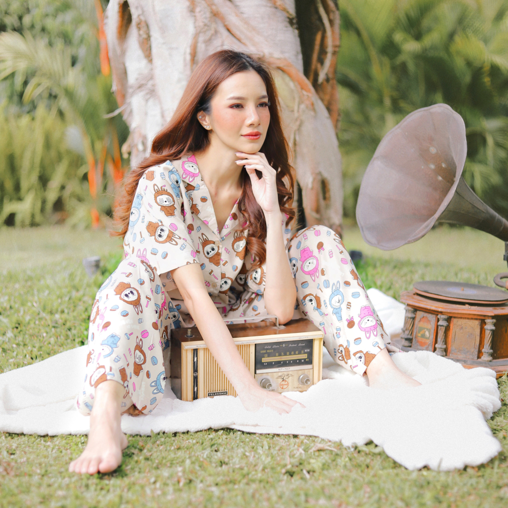 RACHEL │ One Set Setelan Piyama Atasan dan Celana Panjang