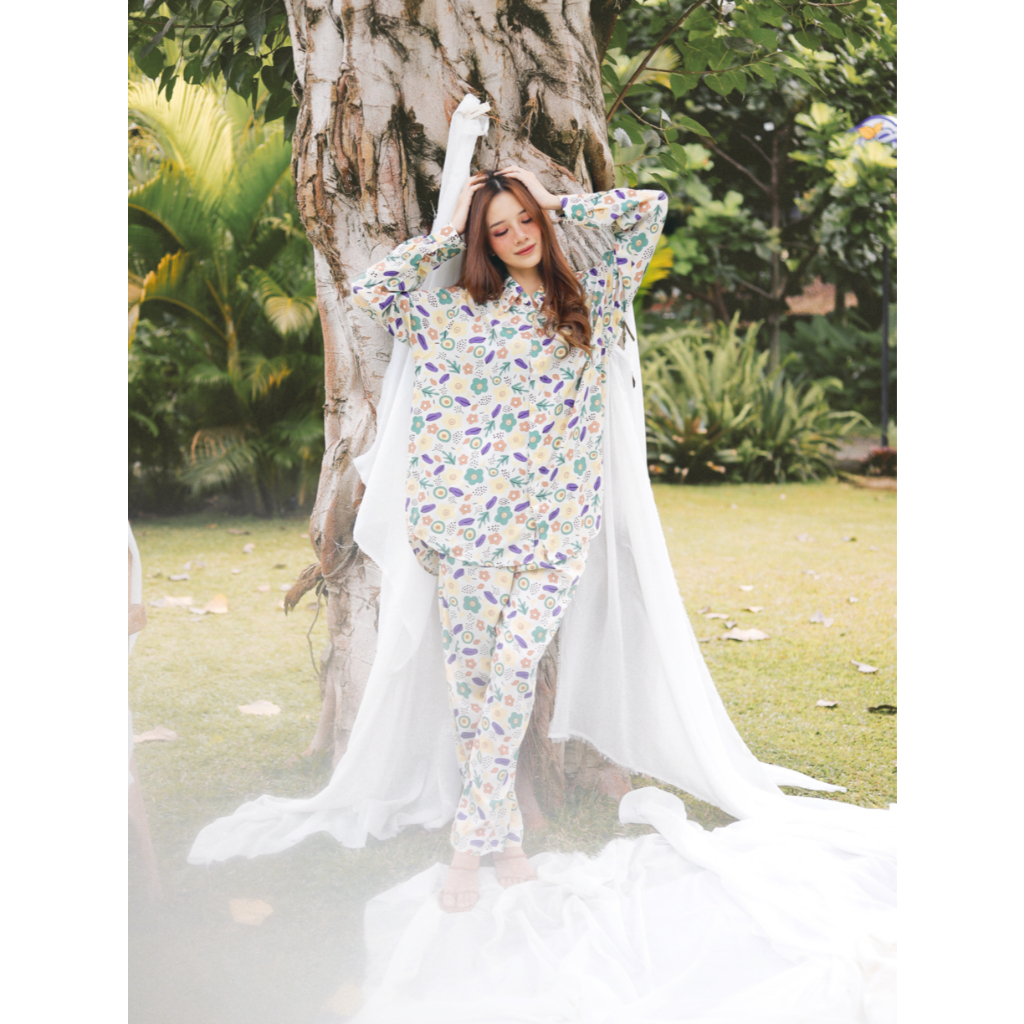 RALINE │ One Set Piyama Rayon Lengan Panjang