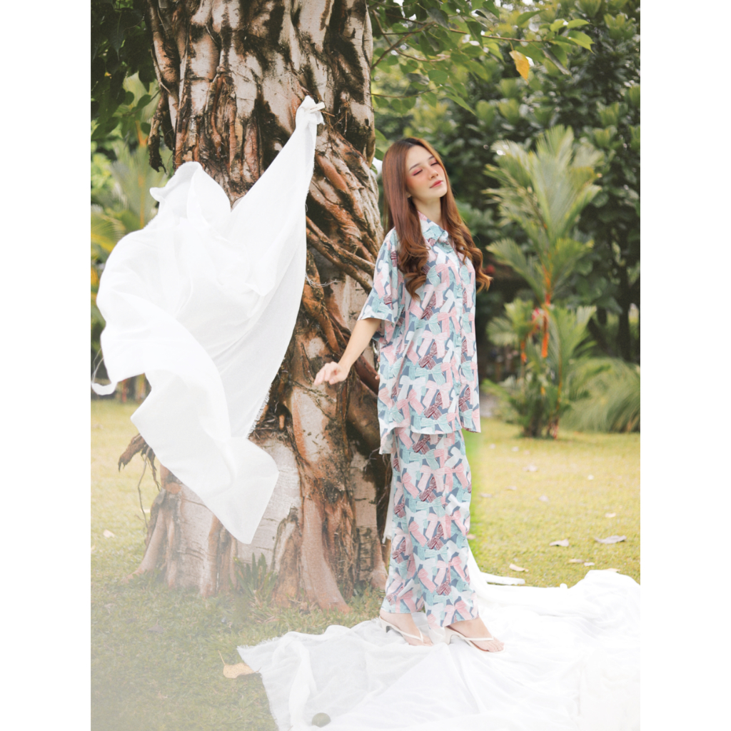RALINE │ One Set Piyama Rayon Lengan Pendek