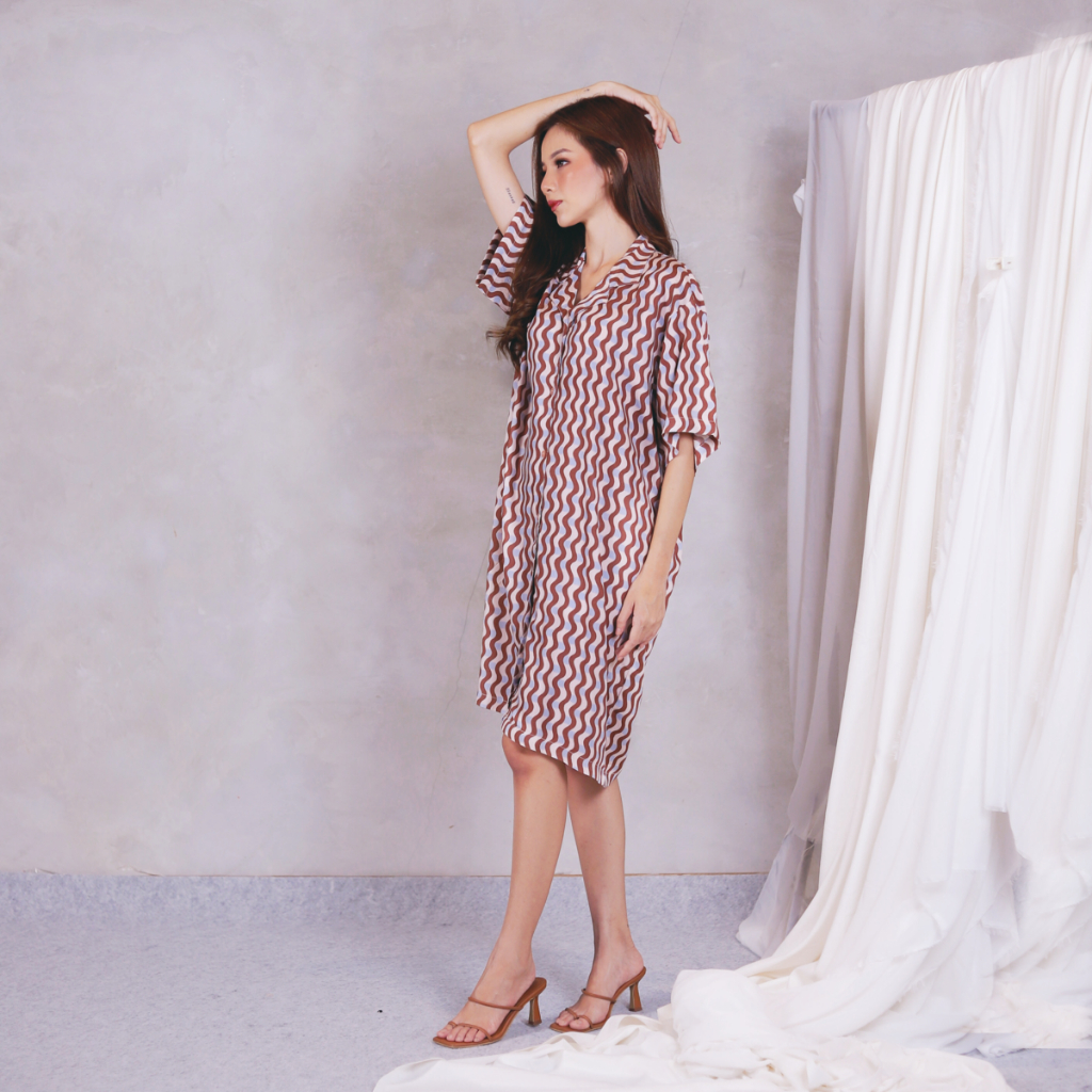 MOLLY │ Dress Daster Kancing Rayon Pendek