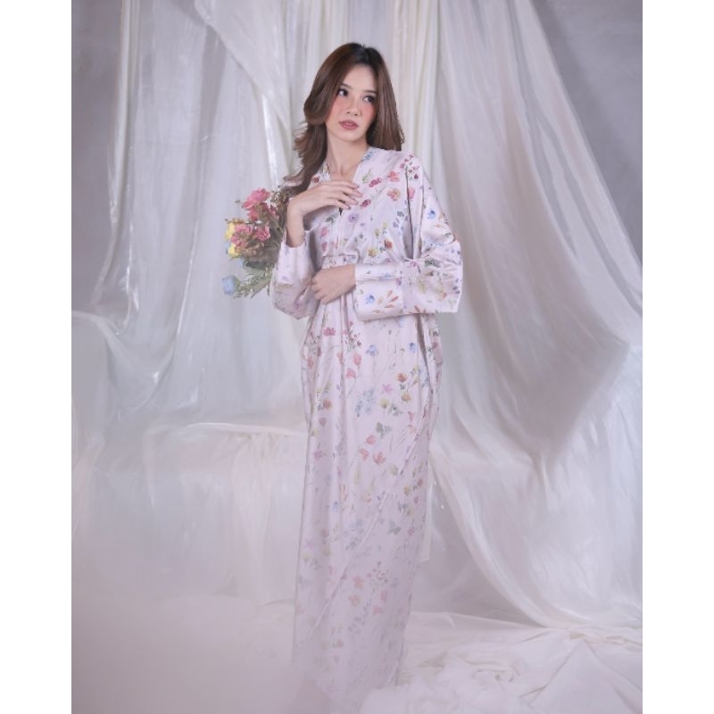ALONA │ Kaftan Long Dress Panjang Premium Silk Lengan Panjang