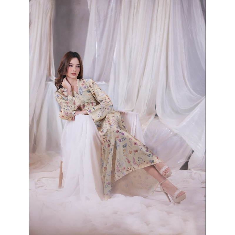 ALONA │ Kaftan Long Dress Panjang Premium Silk Lengan Panjang