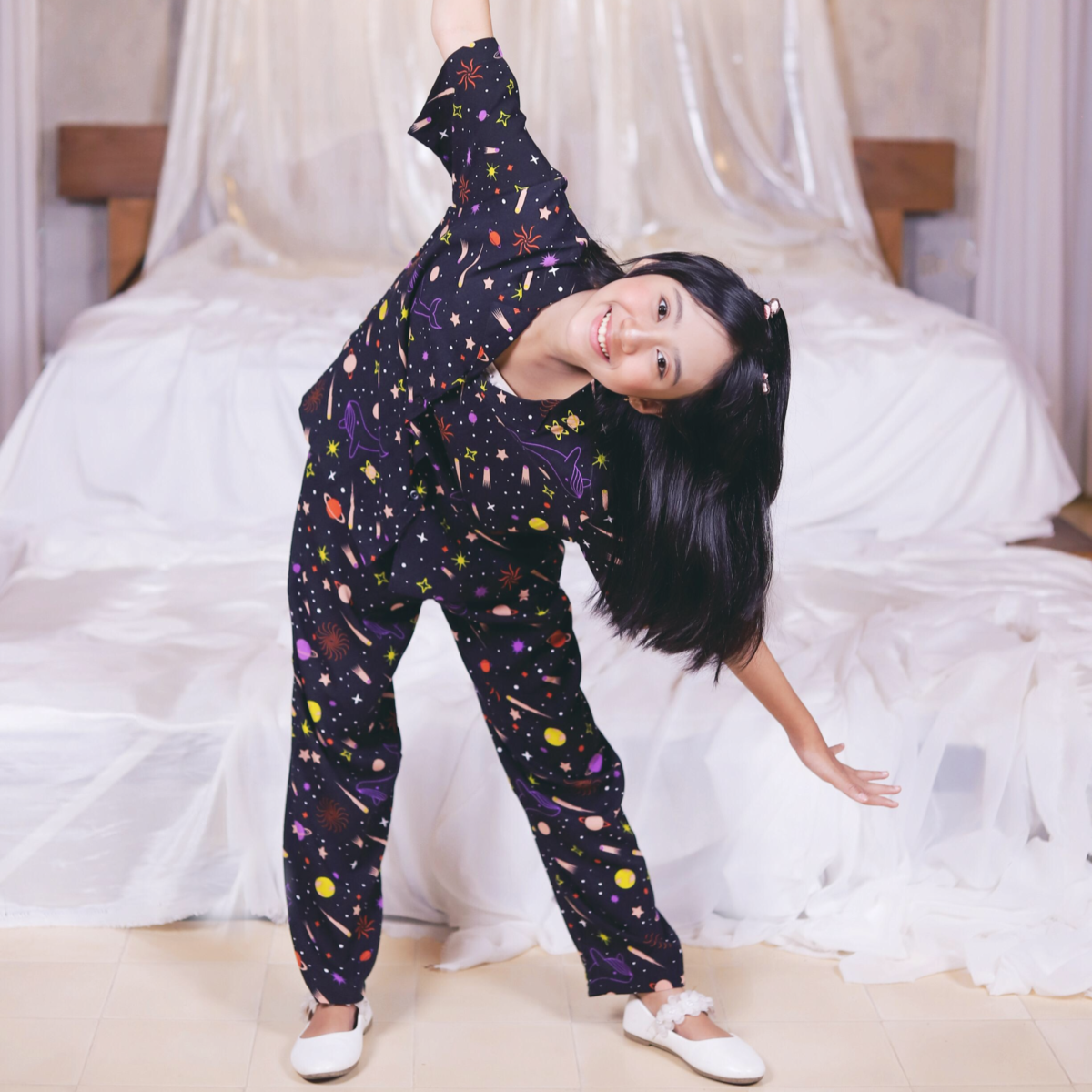 RACHEL KIDS │ One Set Piyama Baju Tidur Anak Rayon Celana Panjang
