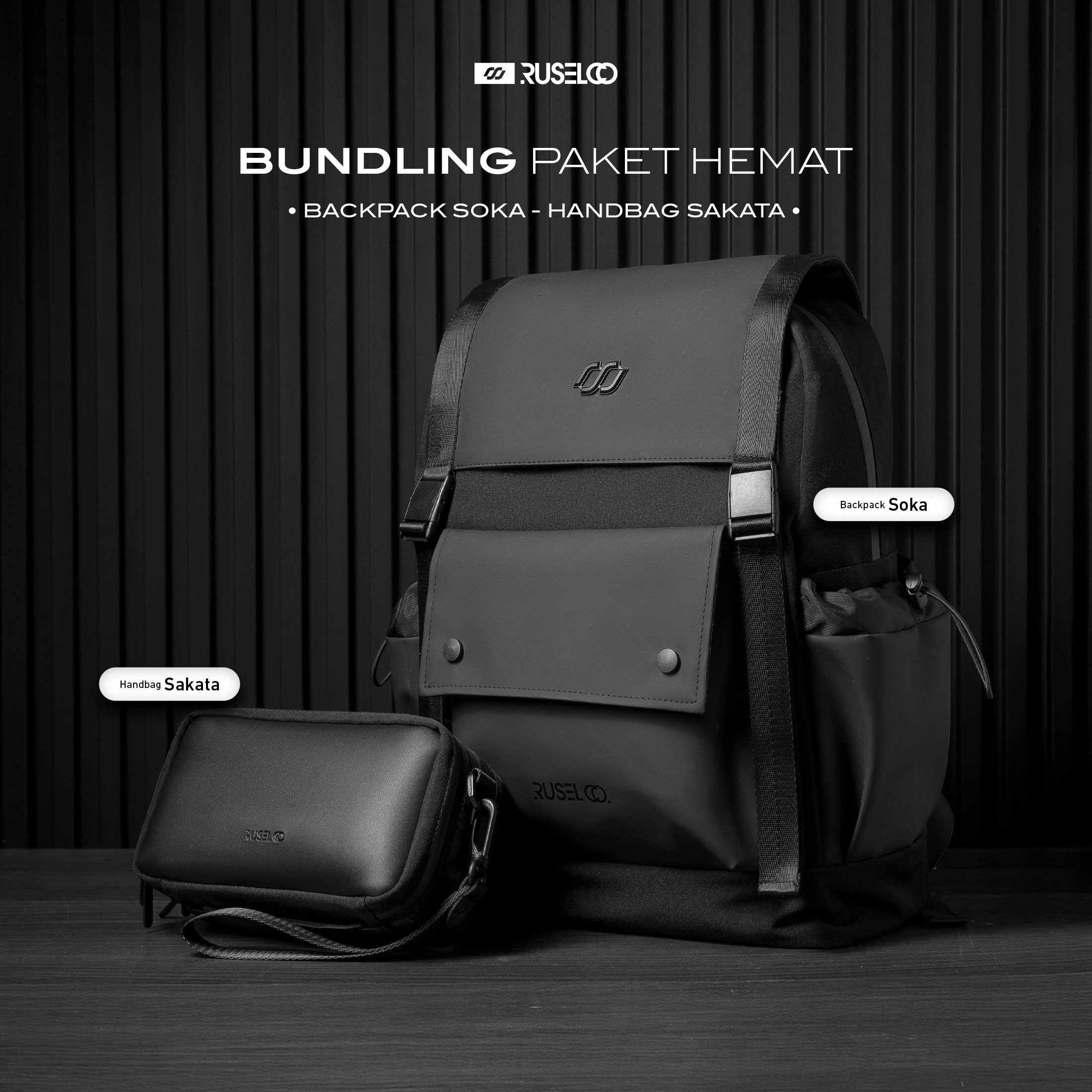 BUNDLING - BACKPACK SOKA + HANDBAG SAKATA