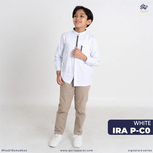 Image of Qori Apparel Signature Irbadh bin Sariyah Couple Baju Koko Anak Lengan Panjang IRA-2