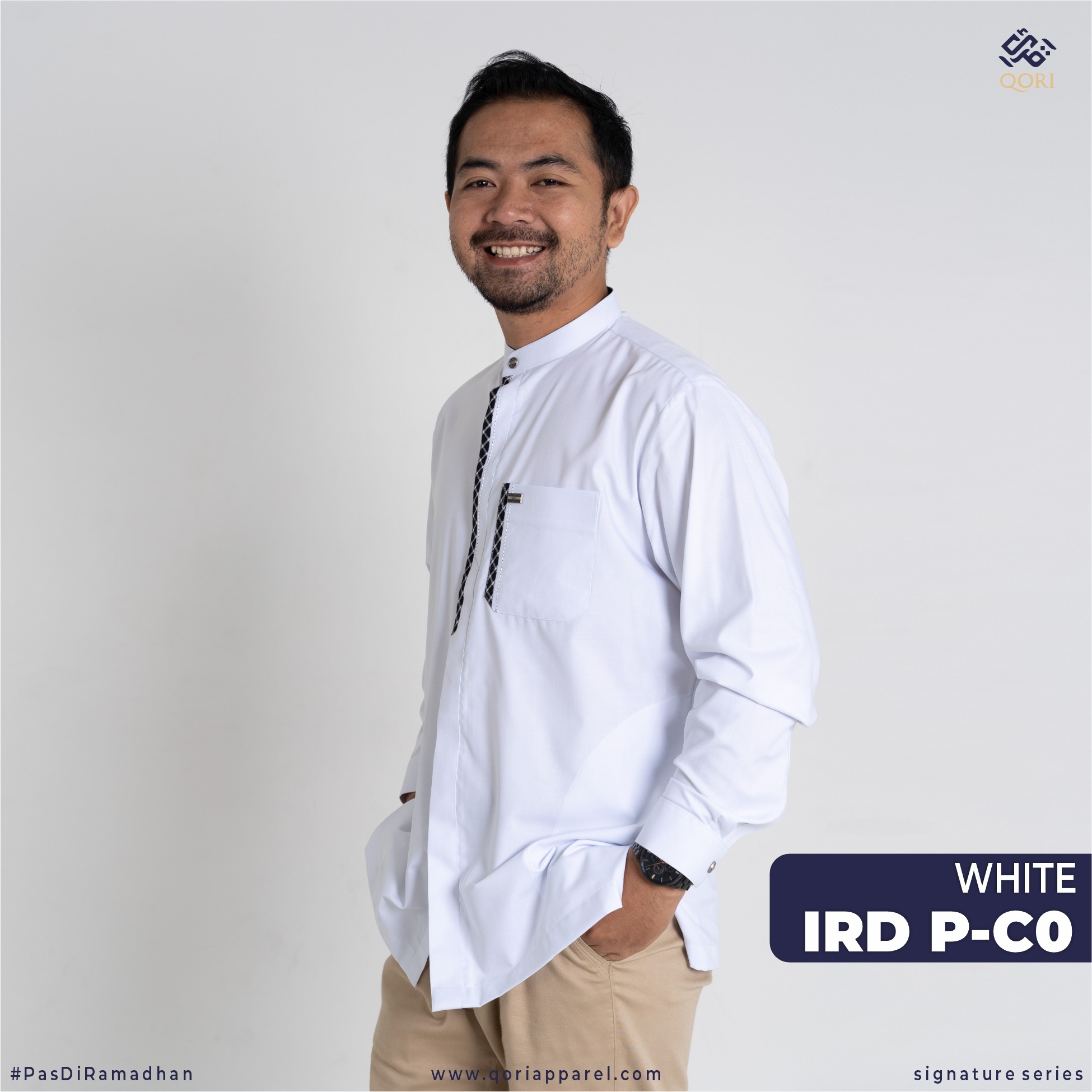 Qori Apparel Signature  Irbadh bin Sariyah Baju Koko Pria Lengan Panjang IRD-2