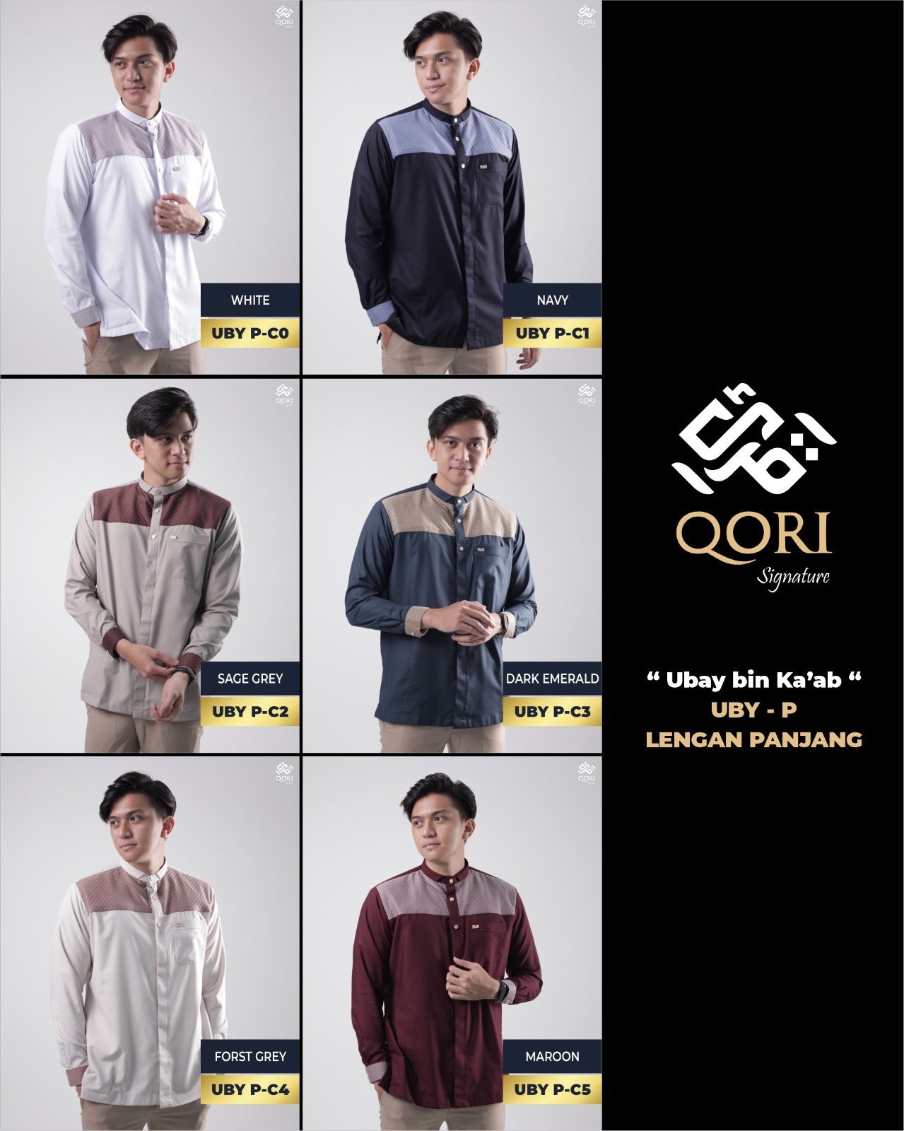 Qori Apparel Signature Ubay Kemeja Koko Lengan Panjang UBY-2