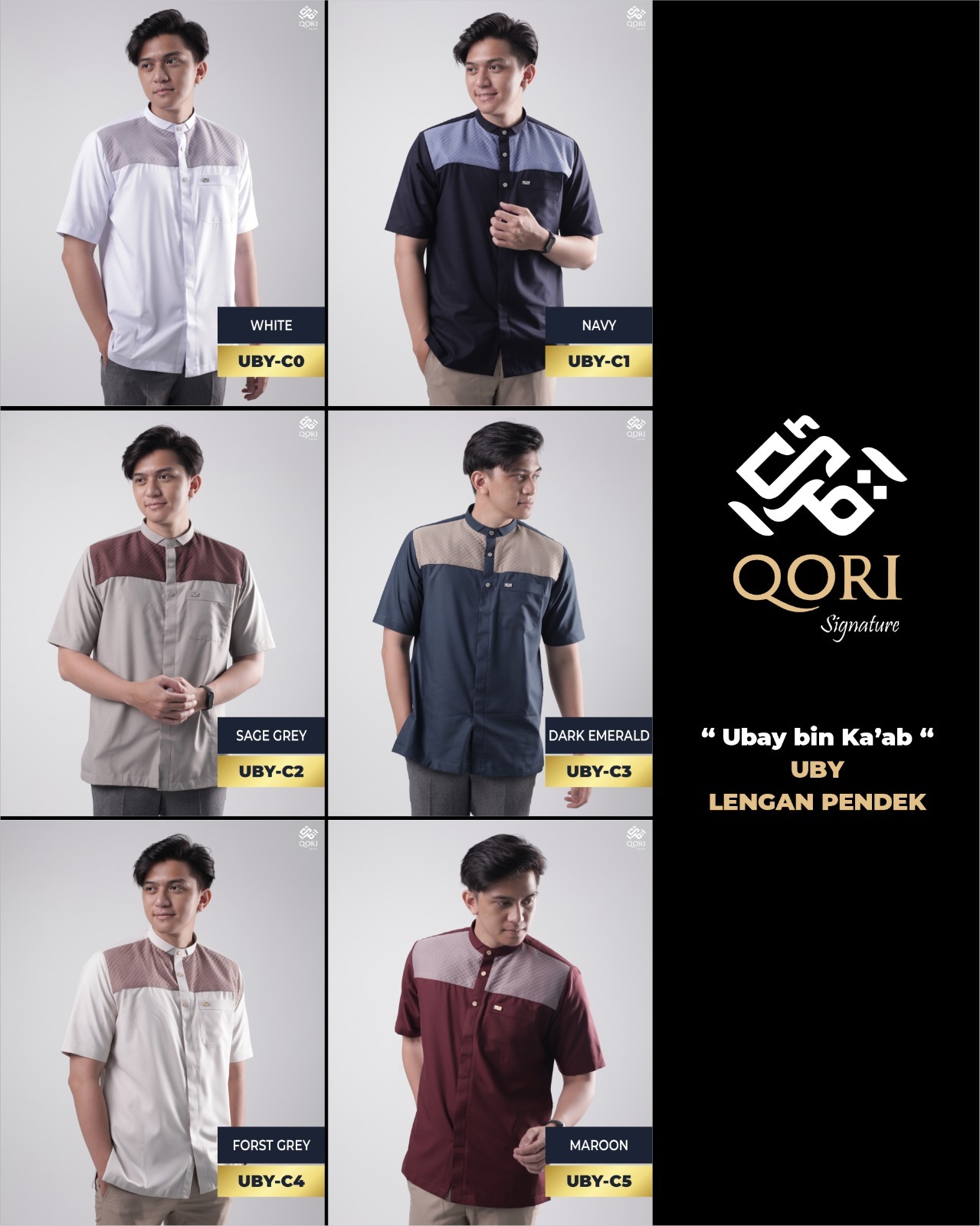 Qori Apparel Signature Ubay Kemeja Koko Lengan Pendek UBY-1