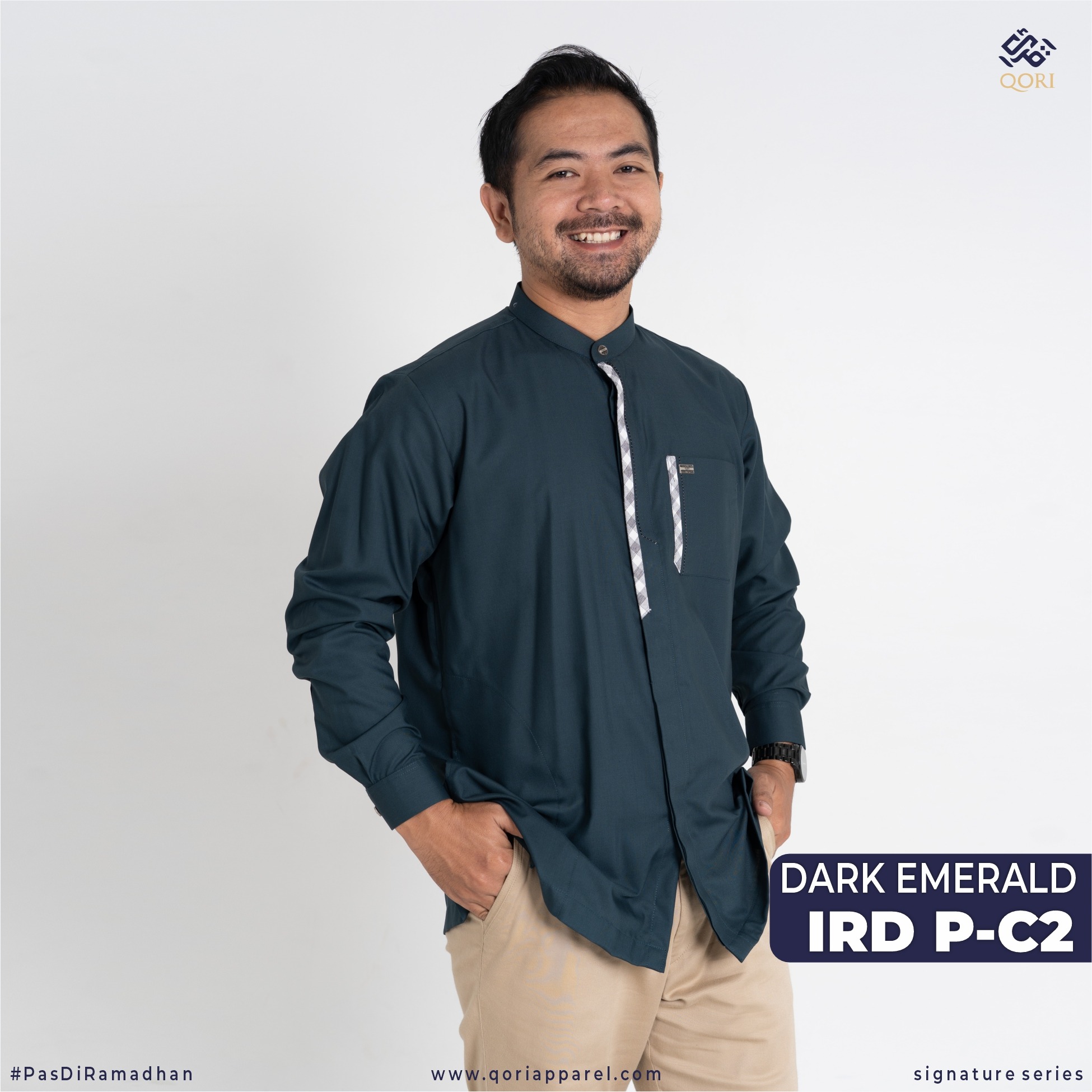 Qori Apparel Signature  Irbadh bin Sariyah Baju Koko Pria Lengan Panjang IRD-2
