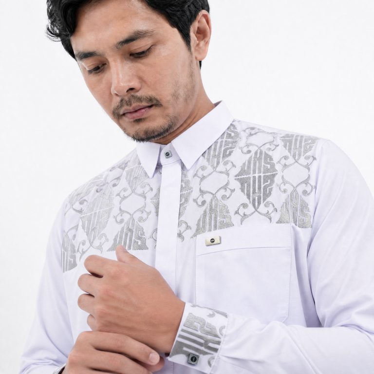 Qori Apparel Signature Ustadz Abdul Somad Kemeja Koko Pria Lengan Panjang UAS-2