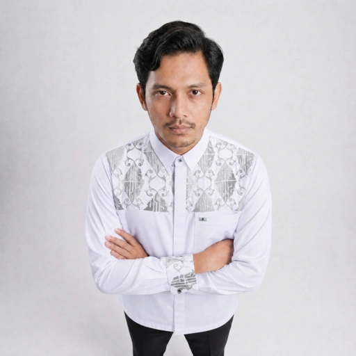 Qori Apparel Signature Ustadz Abdul Somad Kemeja Koko Pria Lengan Panjang UAS-2