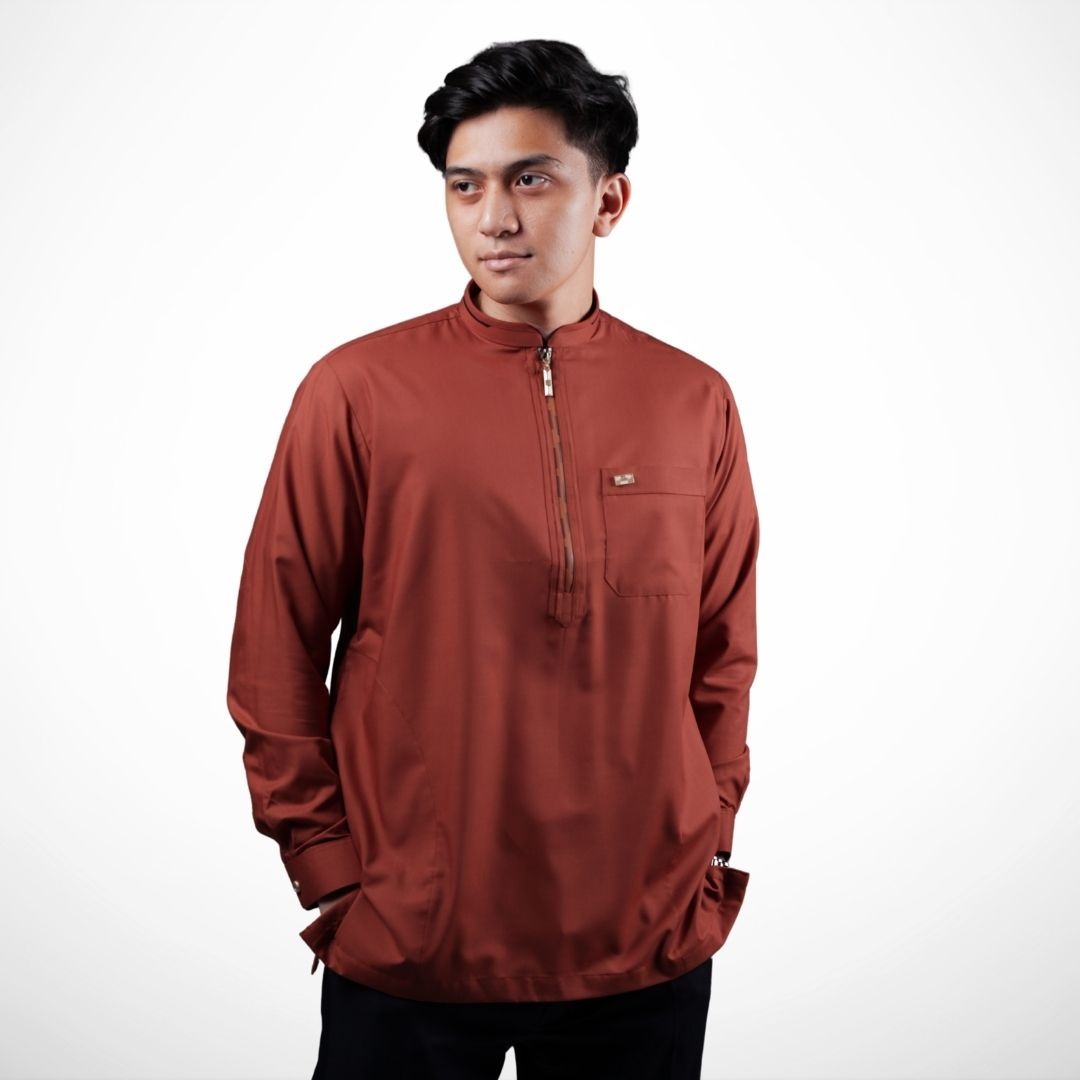Qori Apparel Signature Amr Bin Ash Kemeja Koko Lengan Panjang AMB-2