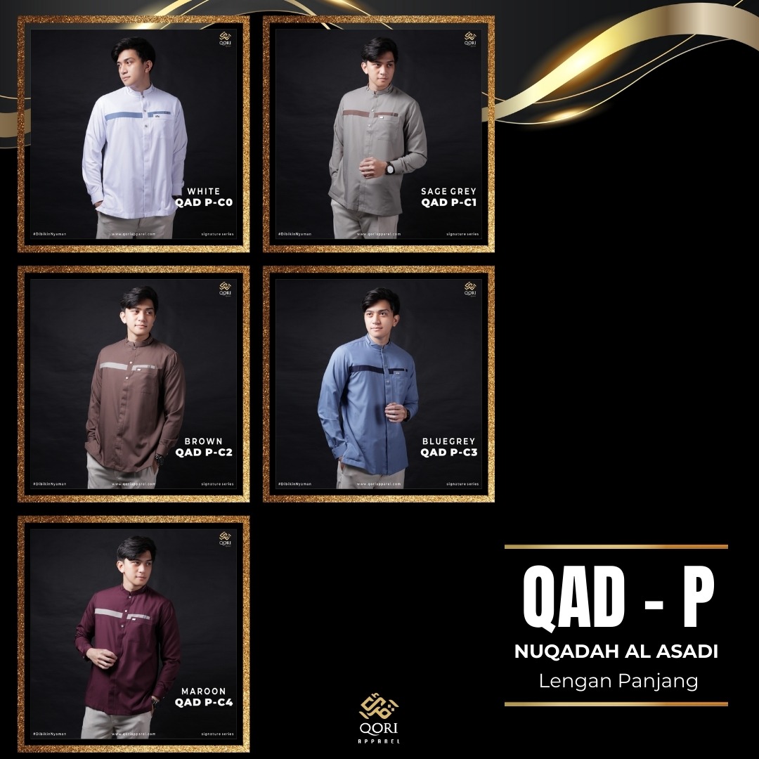 Qori Apparel Signature Nuqadah Al Asadi Kemeja Koko Lengan Panjang QAD-2