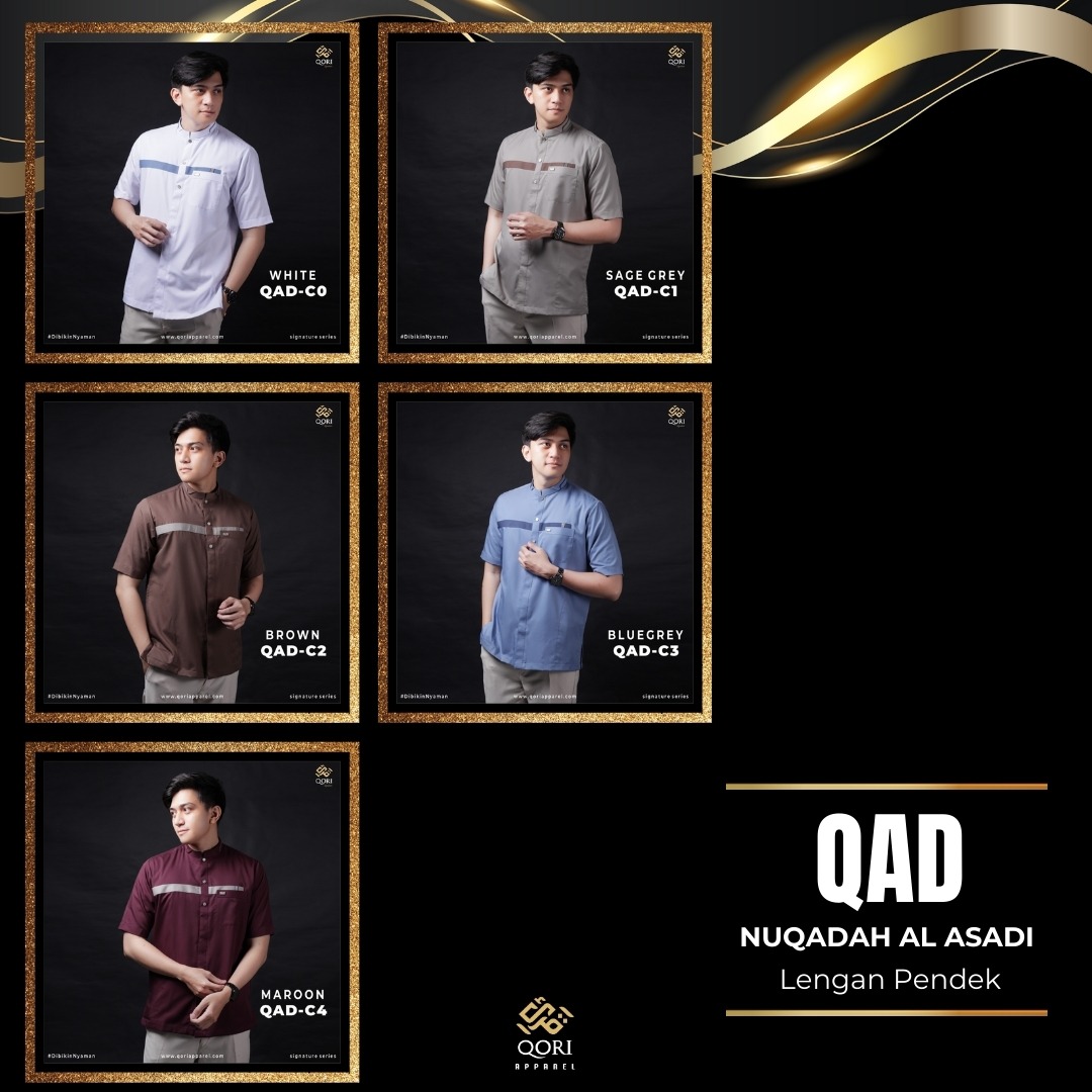 Qori Apparel Signature Nuqadah Al Asadi Kemeja Koko Lengan Pendek QAD-1