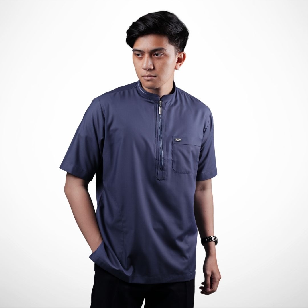 Qori Apparel Signature Amr Bin Ash Kemeja Koko Lengan Pendek AMB-1
