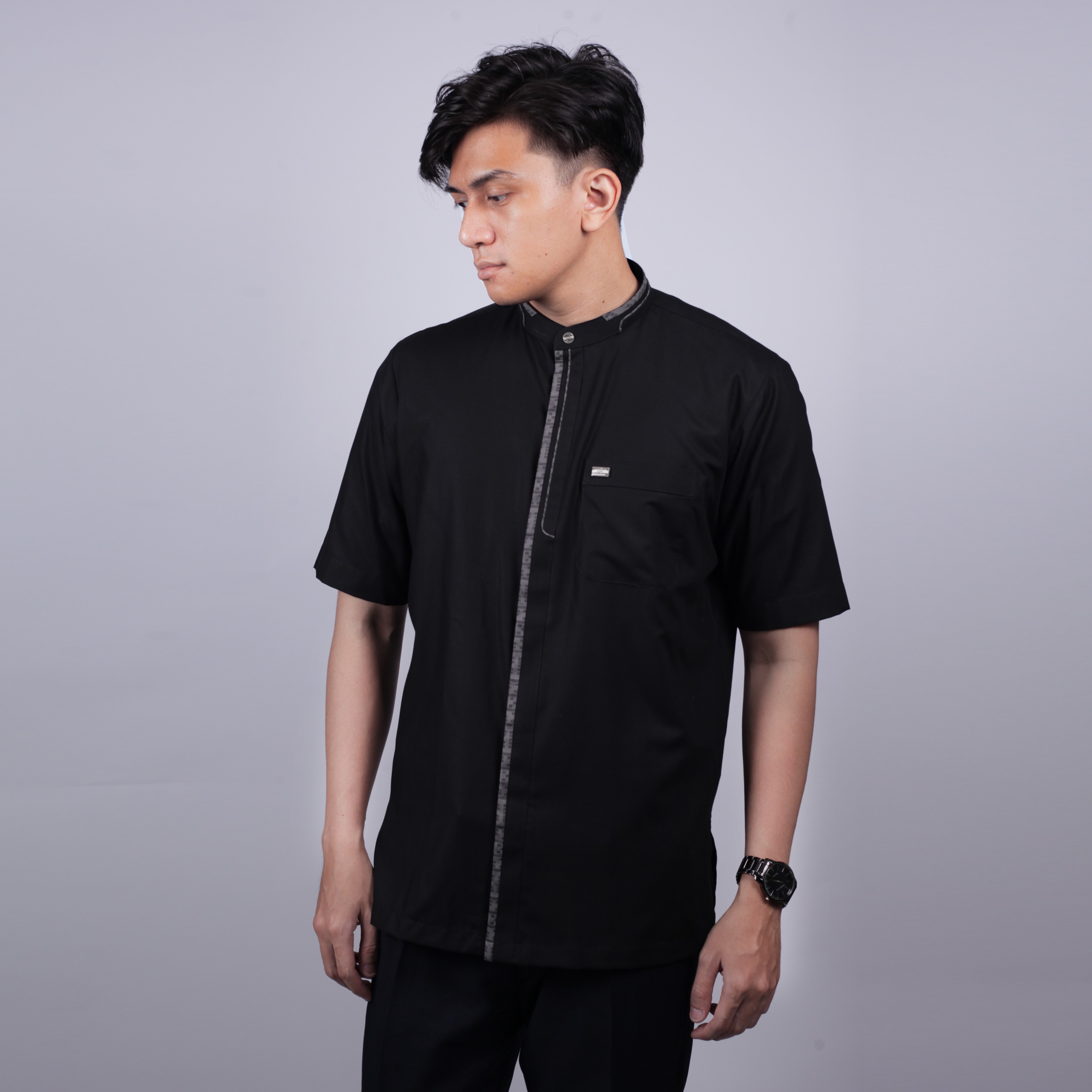 Qori Apparel Signature Abu Dzar Al Ghifari Baju Koko Pria Lengan Pendek ADZ-1