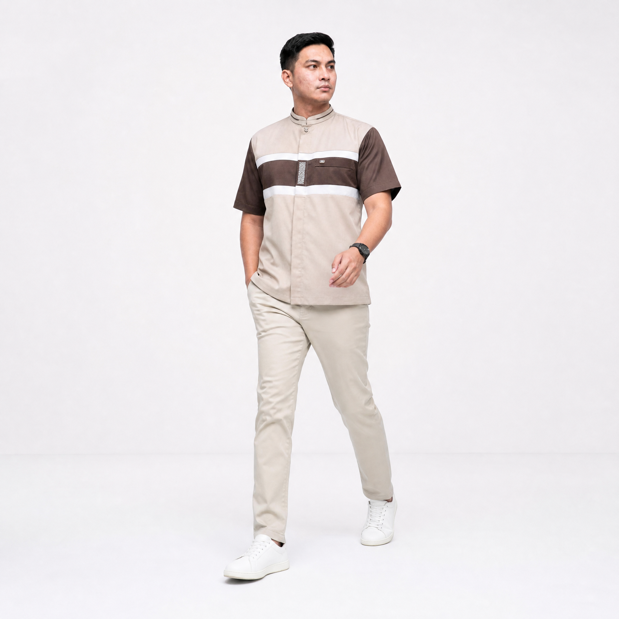 Qori Apparel Reguler Ayyasy bin Abi Rabi'ah Kemeja Koko Lengan Pendek AYY-1