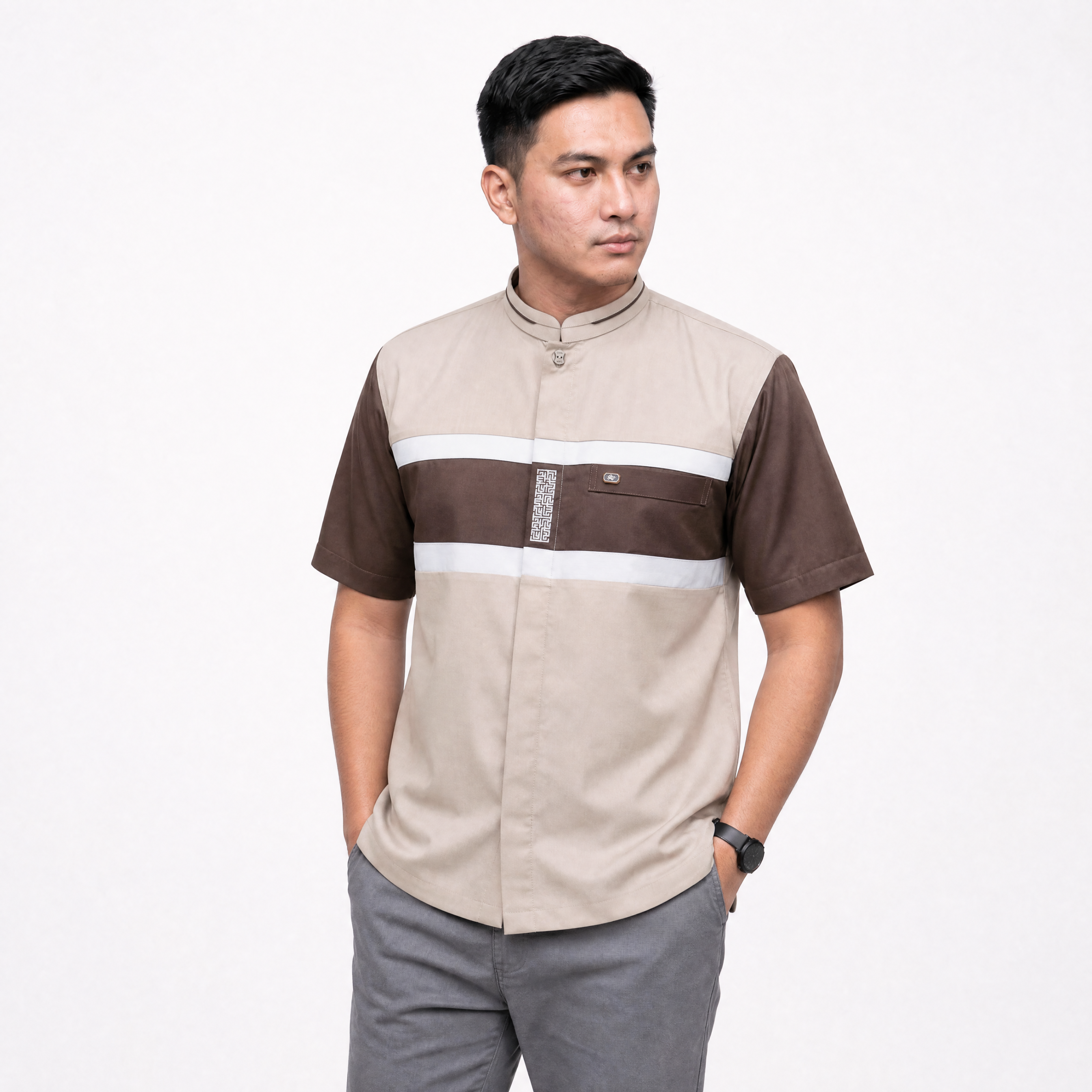 Qori Apparel Reguler Ayyasy bin Abi Rabi'ah Kemeja Koko Lengan Pendek AYY-1
