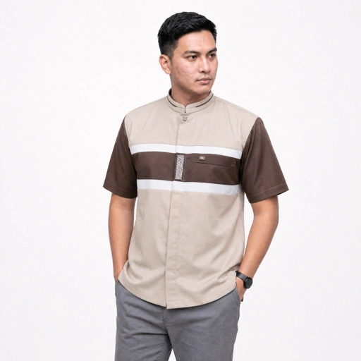 Qori Apparel Reguler Ayyasy bin Abi Rabi'ah Kemeja Koko Lengan Pendek AYY-1