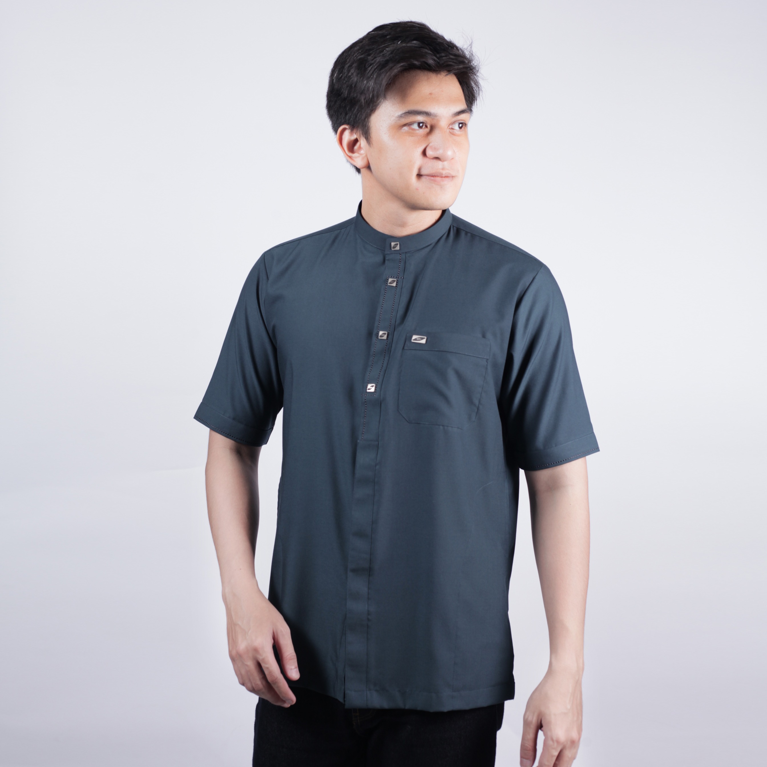 Qori Apparel Signature Buraidah bin al-Hushaib Baju Koko Casual Lengan Pendek BUR-1