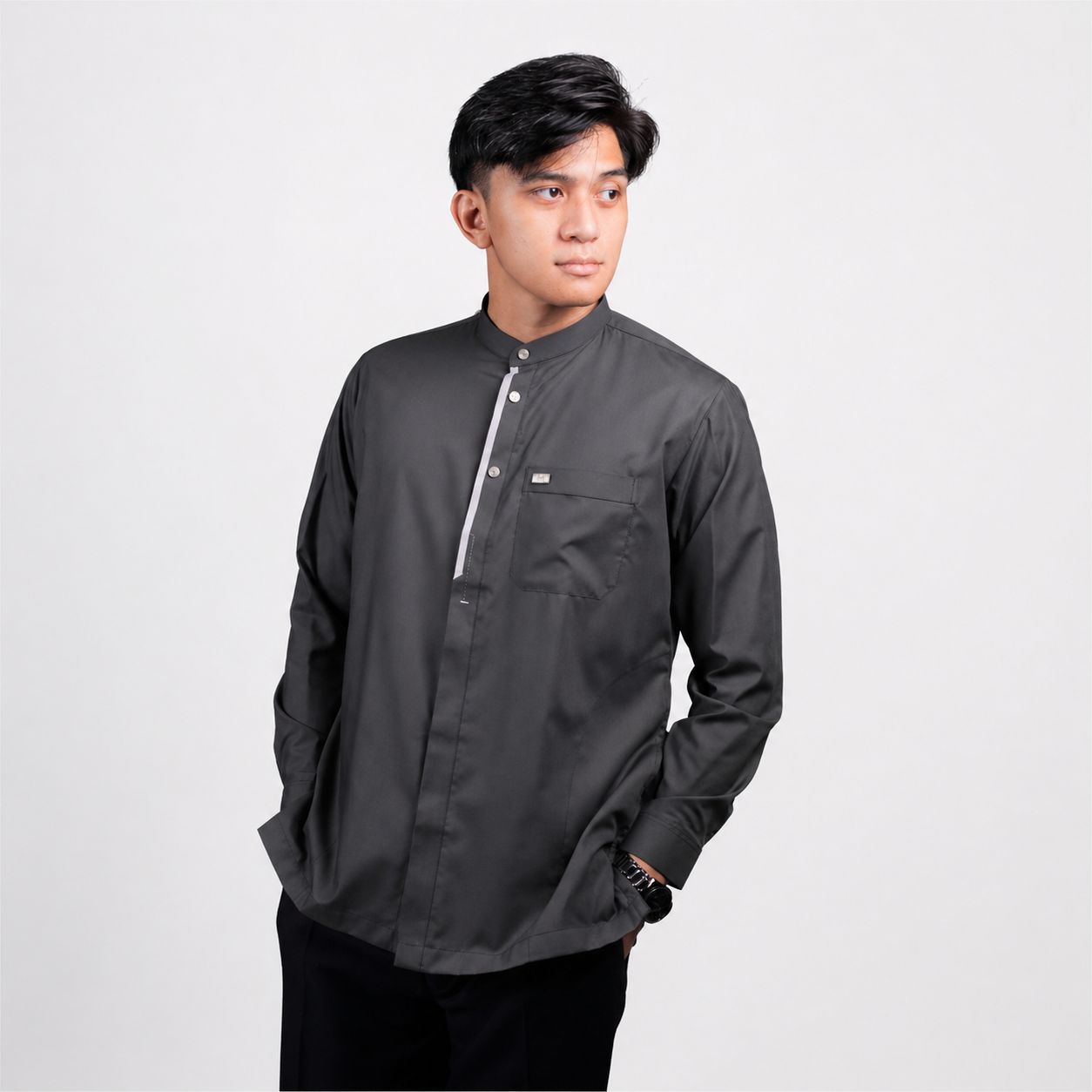 Qori Apparel Signature Arahah bin Aus Baju Koko Pria Lengan Panjang RAH-2
