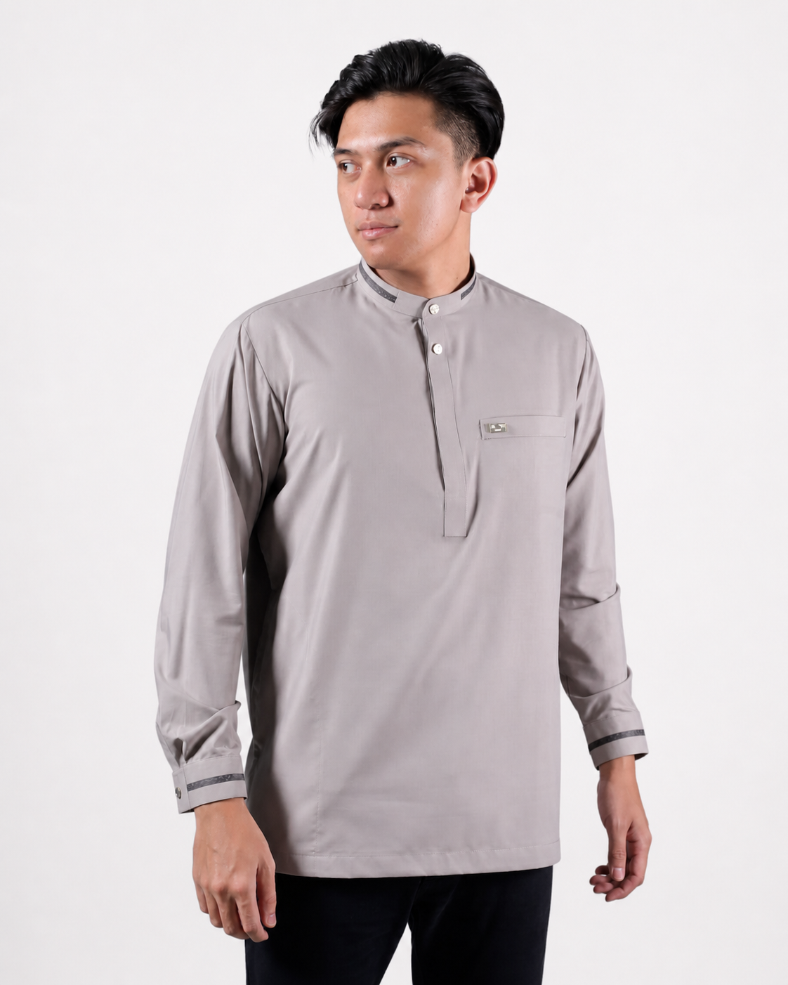 Qori Apparel Signature Zaid Kemeja Koko Lengan Panjang ZAI-2