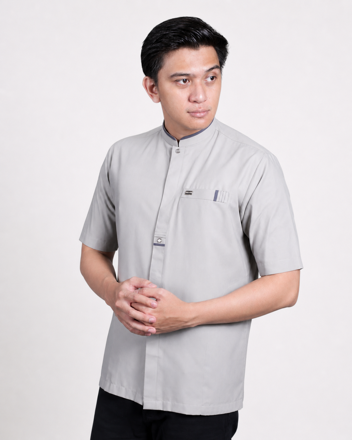 Qori Apparel Signature Khubaib Kemeja Koko Lengan Pendek KBA-1