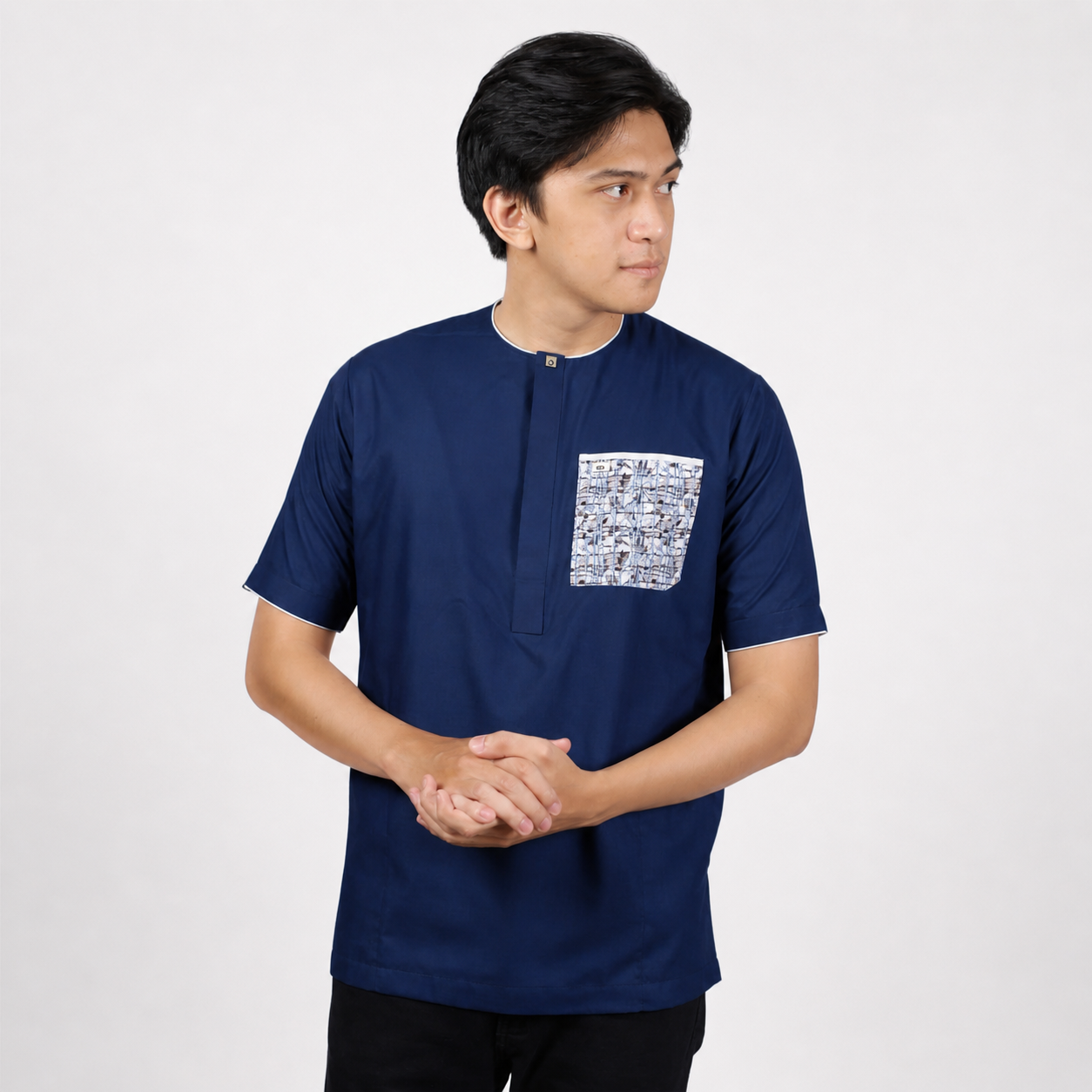 Qori Apparel Signature Tsumamah Kemeja Koko Lengan Pendek TSU-1