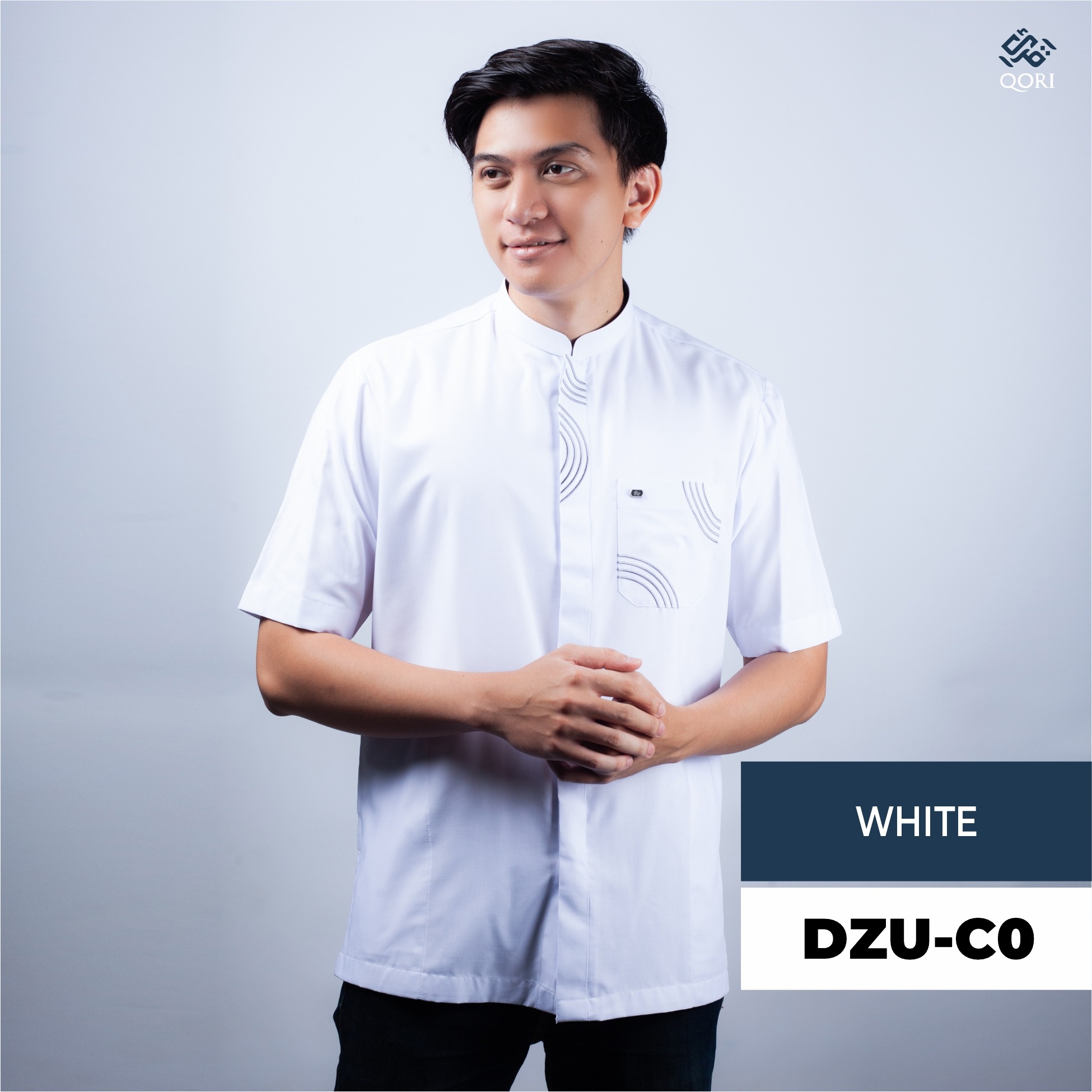 Qori Apparel Casual Reguler White Series Kemeja Lengan Pendek - 25/26