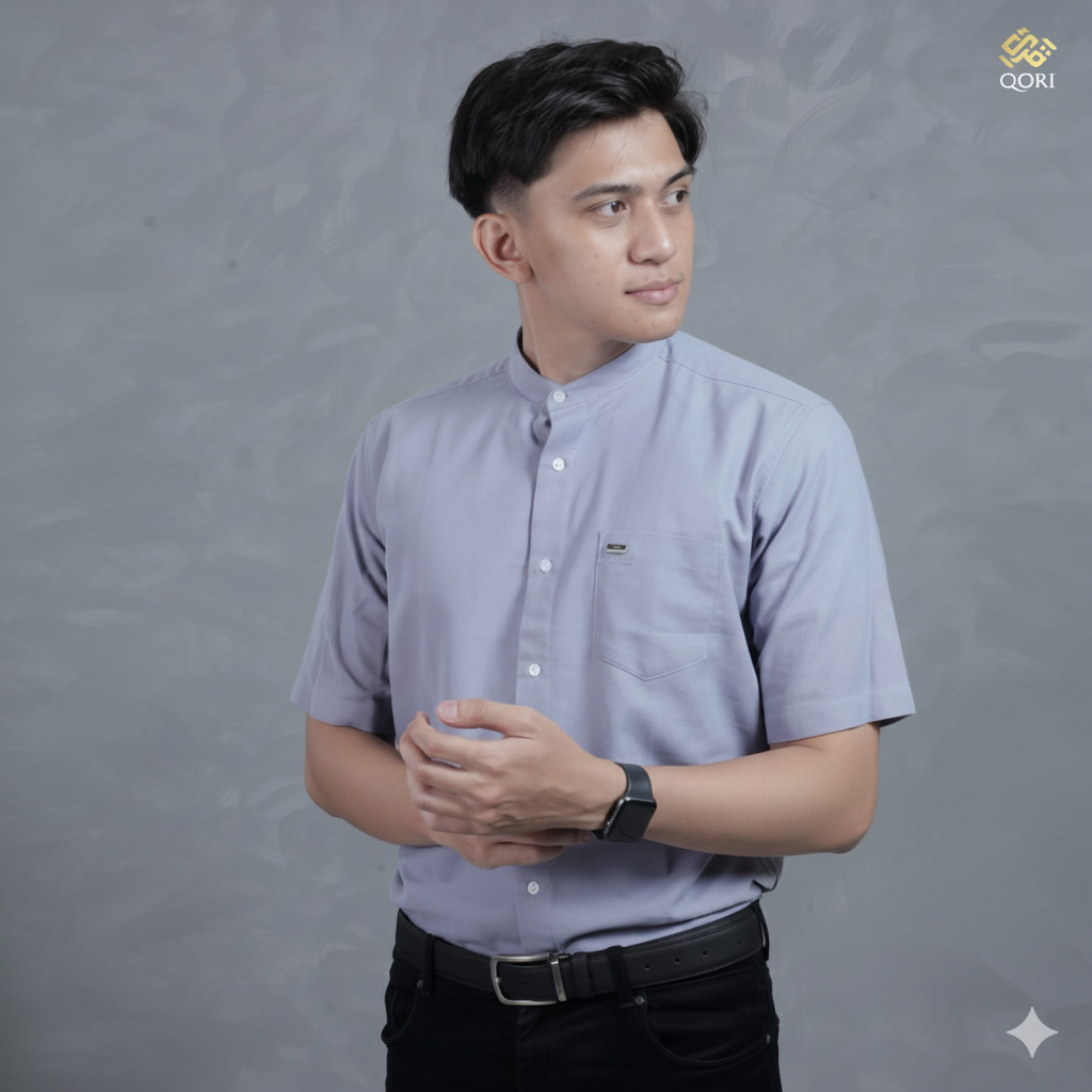 Qori Apparel Kemeja Casual Allure (Lengan Pendek) URC-1