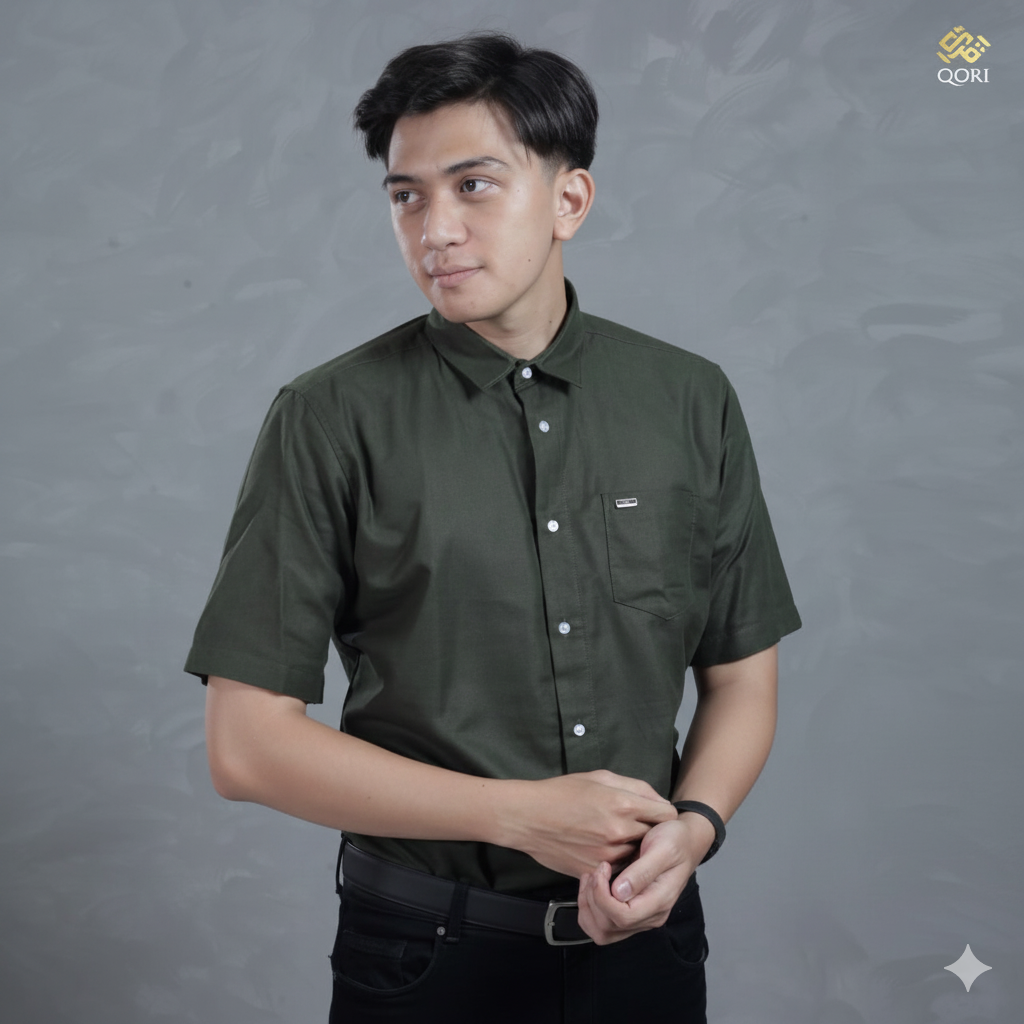 Qori Apparel Kemeja Formal Allure (Lengan Pendek) URF-1