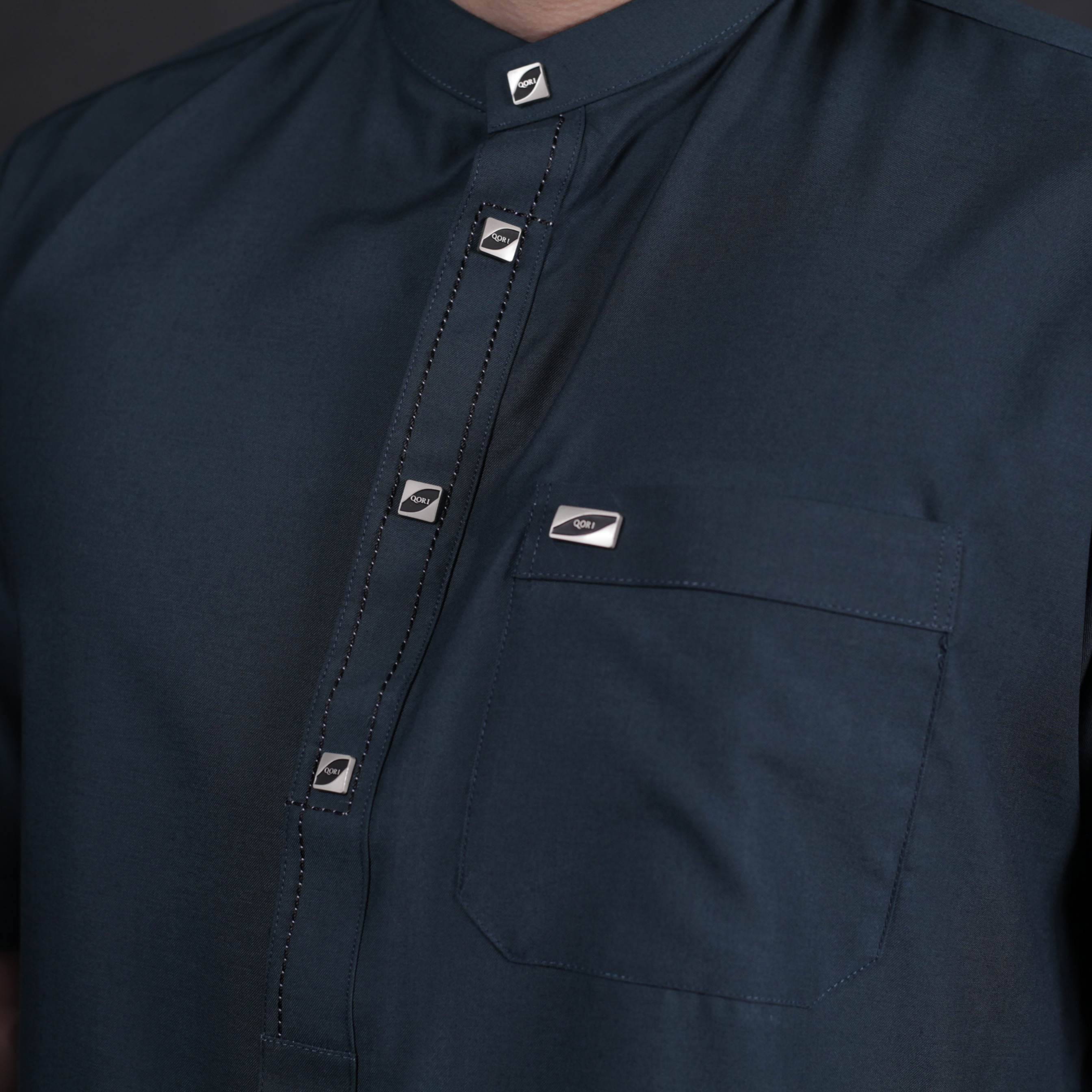 Qori Apparel Signature Buraidah bin al-Hushaib Baju Koko Casual Lengan Pendek BUR-1