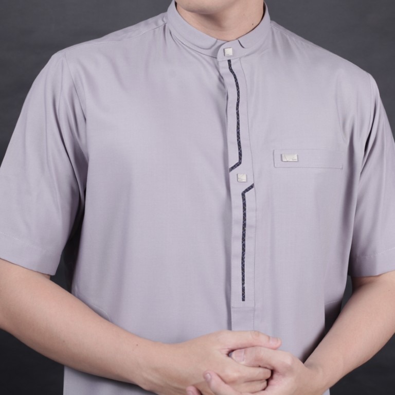 Qori Apparel Signature Wahb bin Sa'ad Baju Koko Pria Lengan Pendek WAH-1