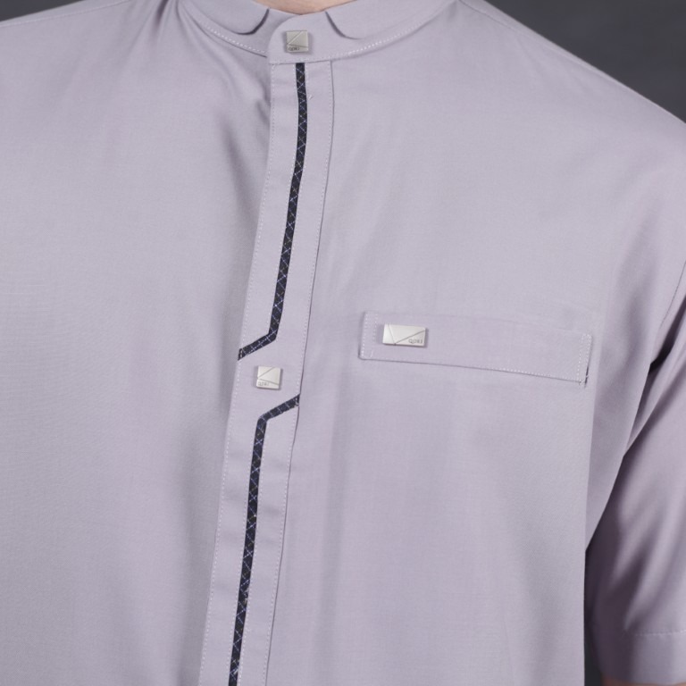 Qori Apparel Signature Wahb bin Sa'ad Baju Koko Pria Lengan Pendek WAH-1