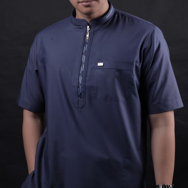 Qori Apparel Signature Amr Bin Ash Kemeja Koko Lengan Pendek AMB-1