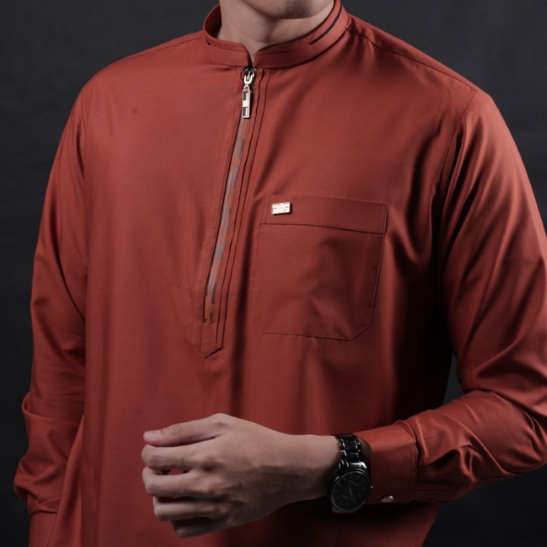 Qori Apparel Signature Amr Bin Ash Kemeja Koko Lengan Panjang AMB-2