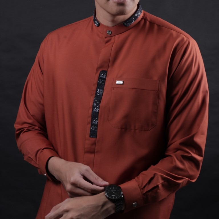 Qori Apparel Signature Nu'man Bin Basyir Kemeja Koko Lengan Panjang NUB-2