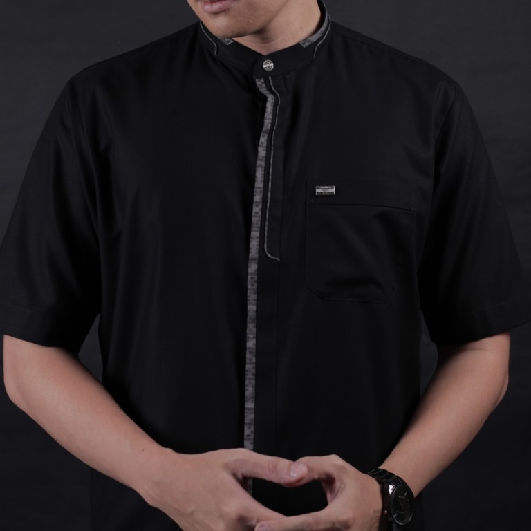 Qori Apparel Signature Abu Dzar Al Ghifari Baju Koko Pria Lengan Pendek ADZ-1