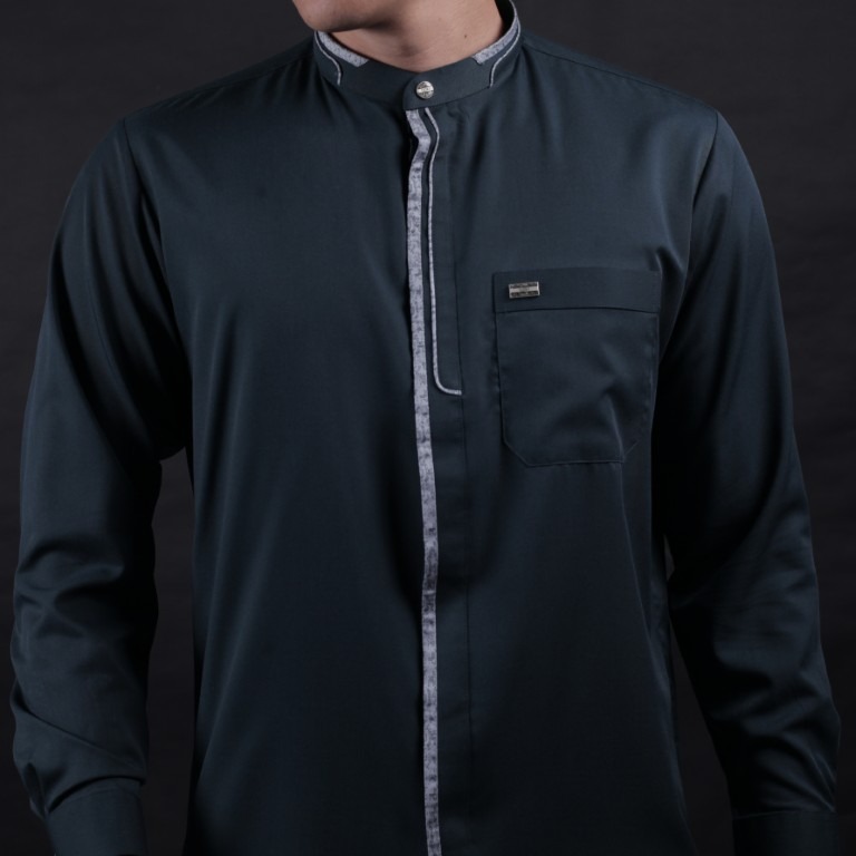Qori Apparel Signature Abu Dzar Al Ghifari Baju Koko Pria Lengan Panjang ADZ-2