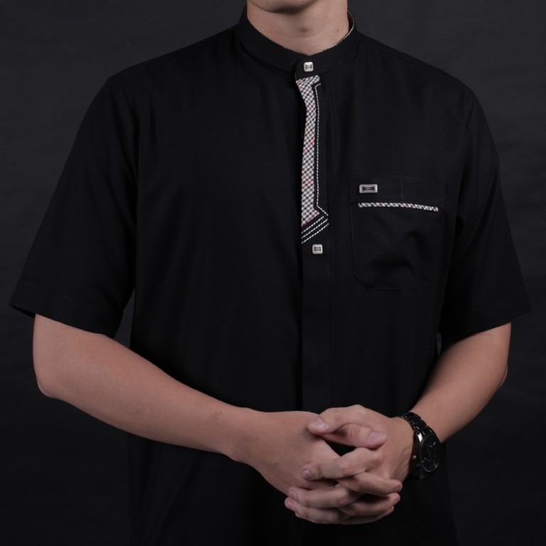 Qori Apparel Signature Nu’man bin Malik Baju Koko Pria Lengan Pendek NAN-1