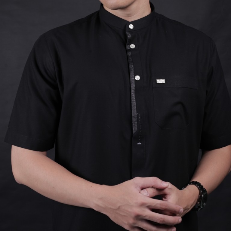 Qori Apparel Signature Arahah bin Aus Baju Koko Pria Lengan Pendek RAH-1