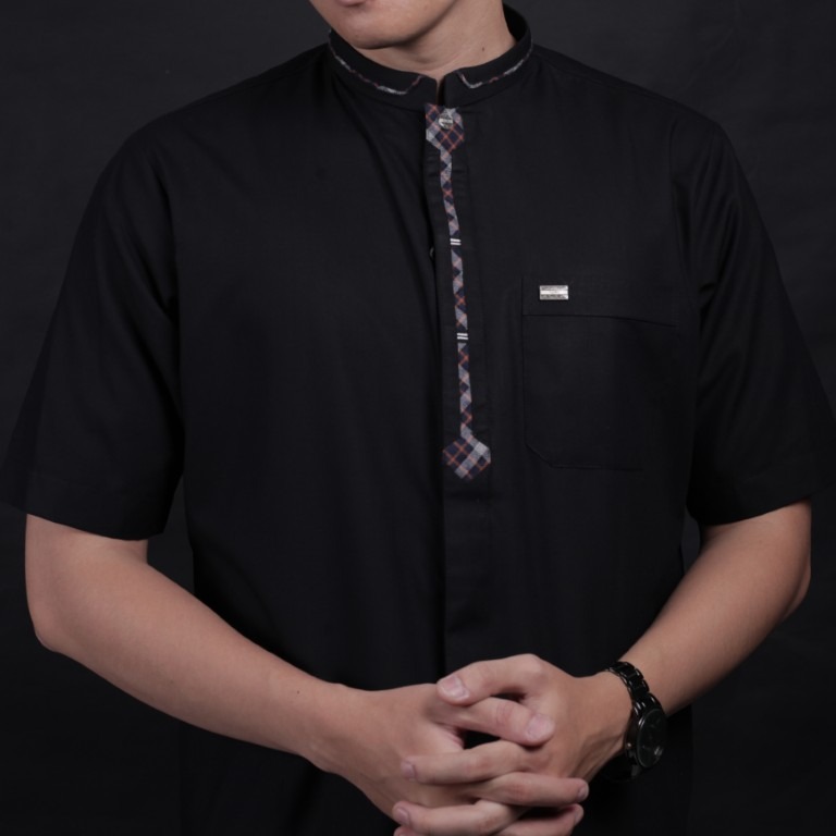 Qori Apparel Signature Jurtsum bin Nasyir Baju Koko Pria Lengan Pendek JUR-1