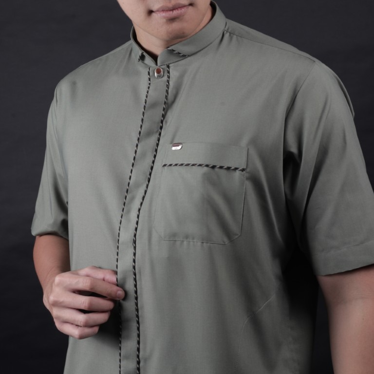 Qori Apparel Signature Salamah Kemeja Koko Lengan Pendek LAM-1