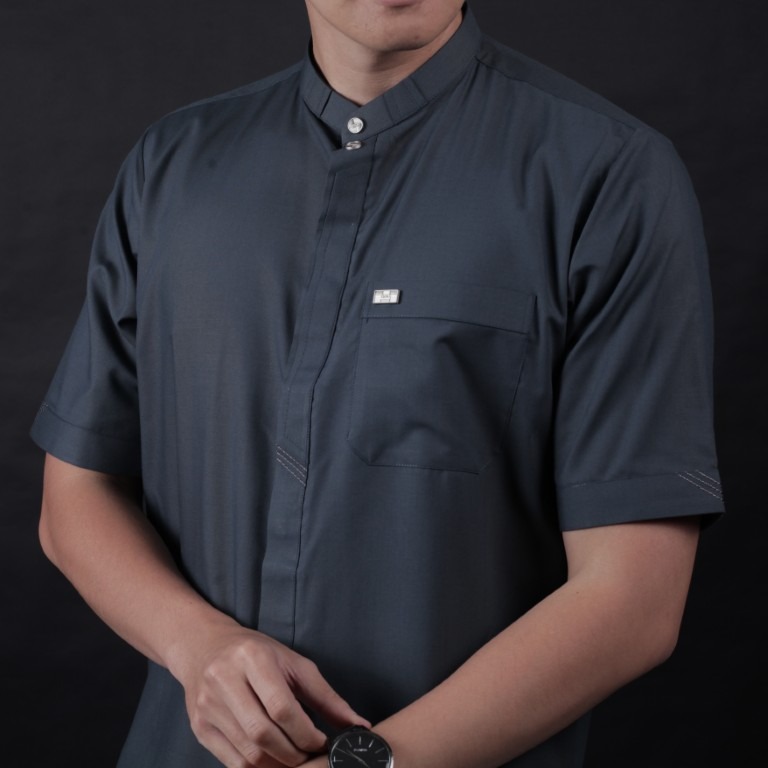 Qori Apparel Signature Ka’ab bin Zuhair Baju Koko Pria Lengan Pendek KAZ-1