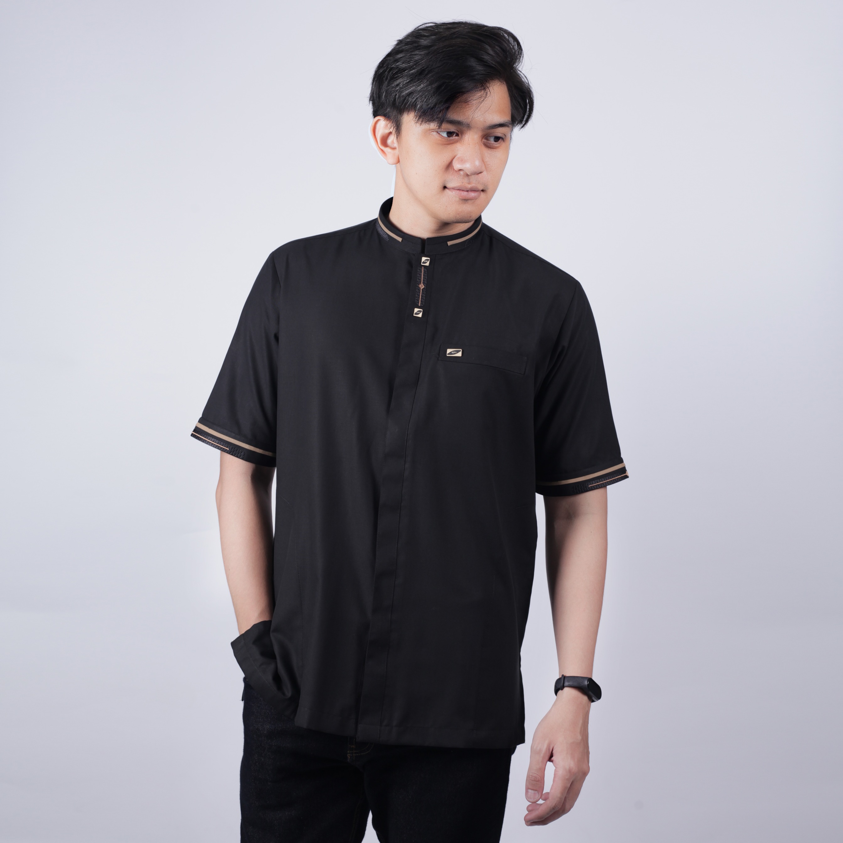 Qori Apparel Signature Jabir Kemeja Koko Lengan Pendek JBR-1