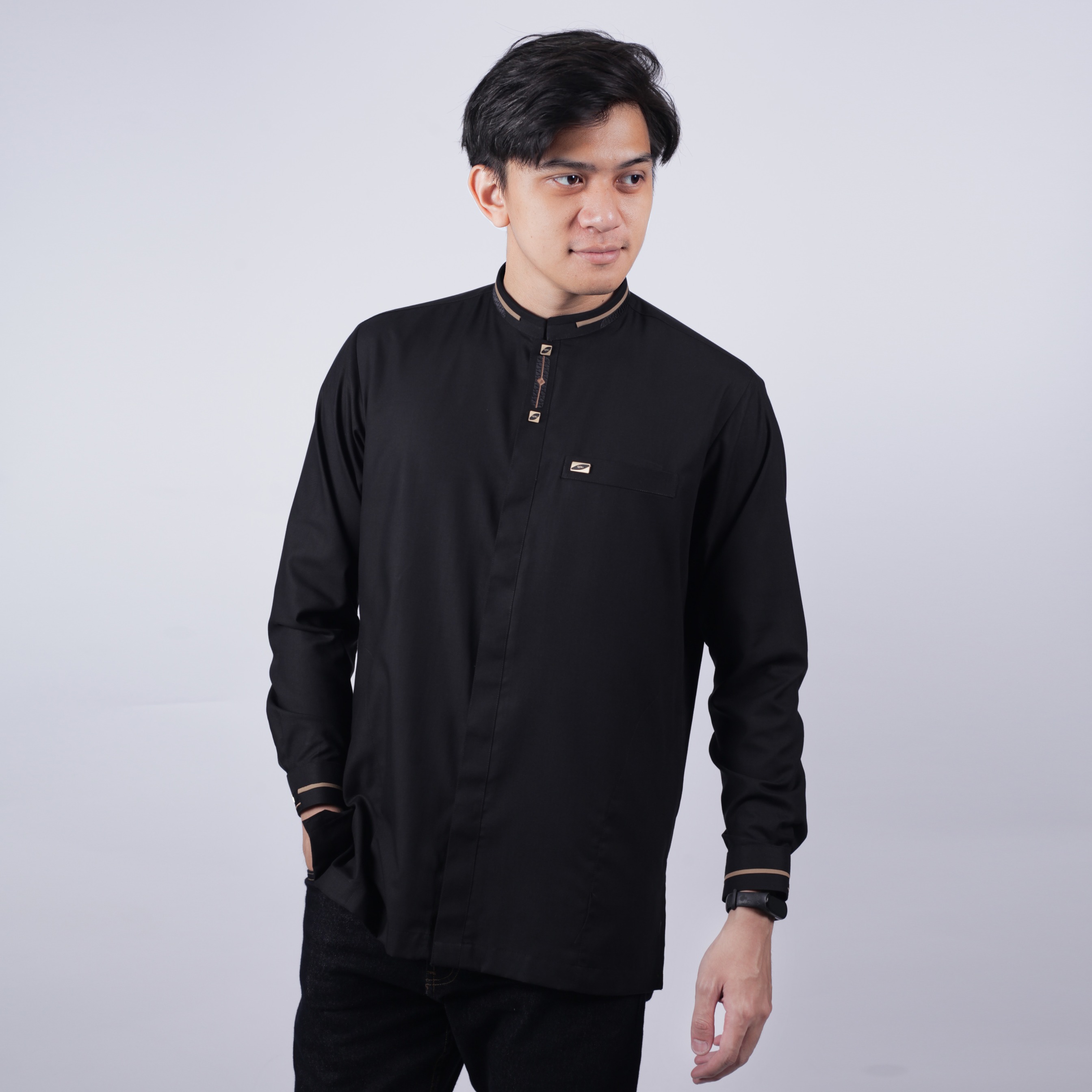 Qori Apparel Signature Jabir Kemeja Koko Lengan Panjang JBR-2