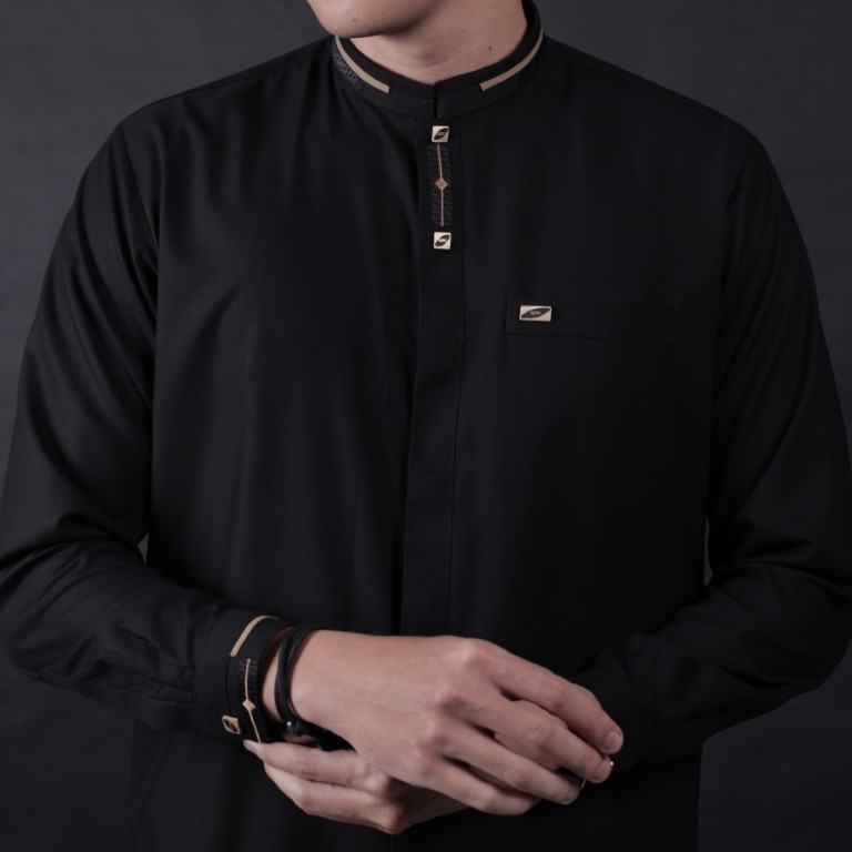 Qori Apparel Signature Jabir Kemeja Koko Lengan Panjang JBR-2