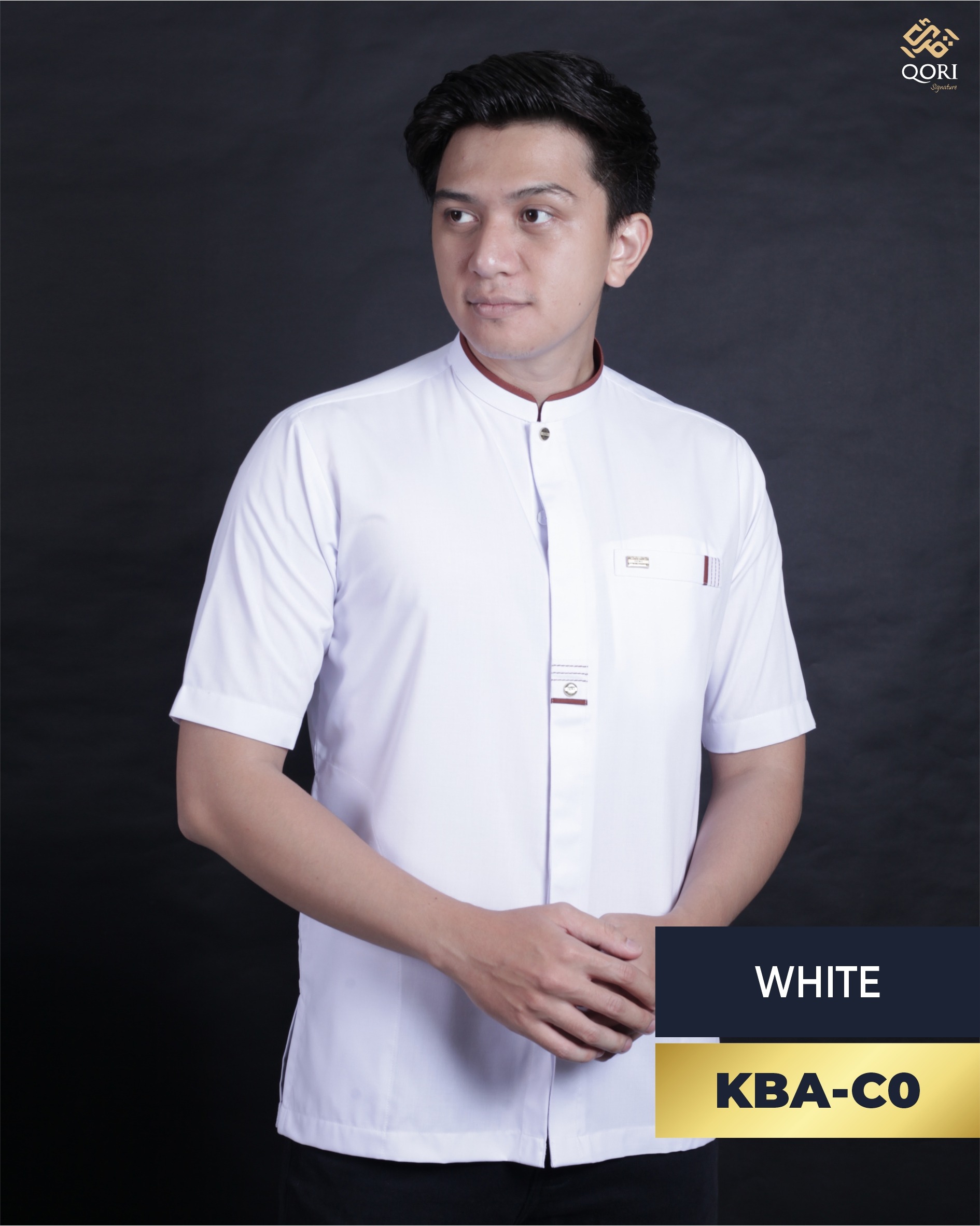 Qori Apparel Signature Khubaib Kemeja Koko Lengan Pendek KBA-1