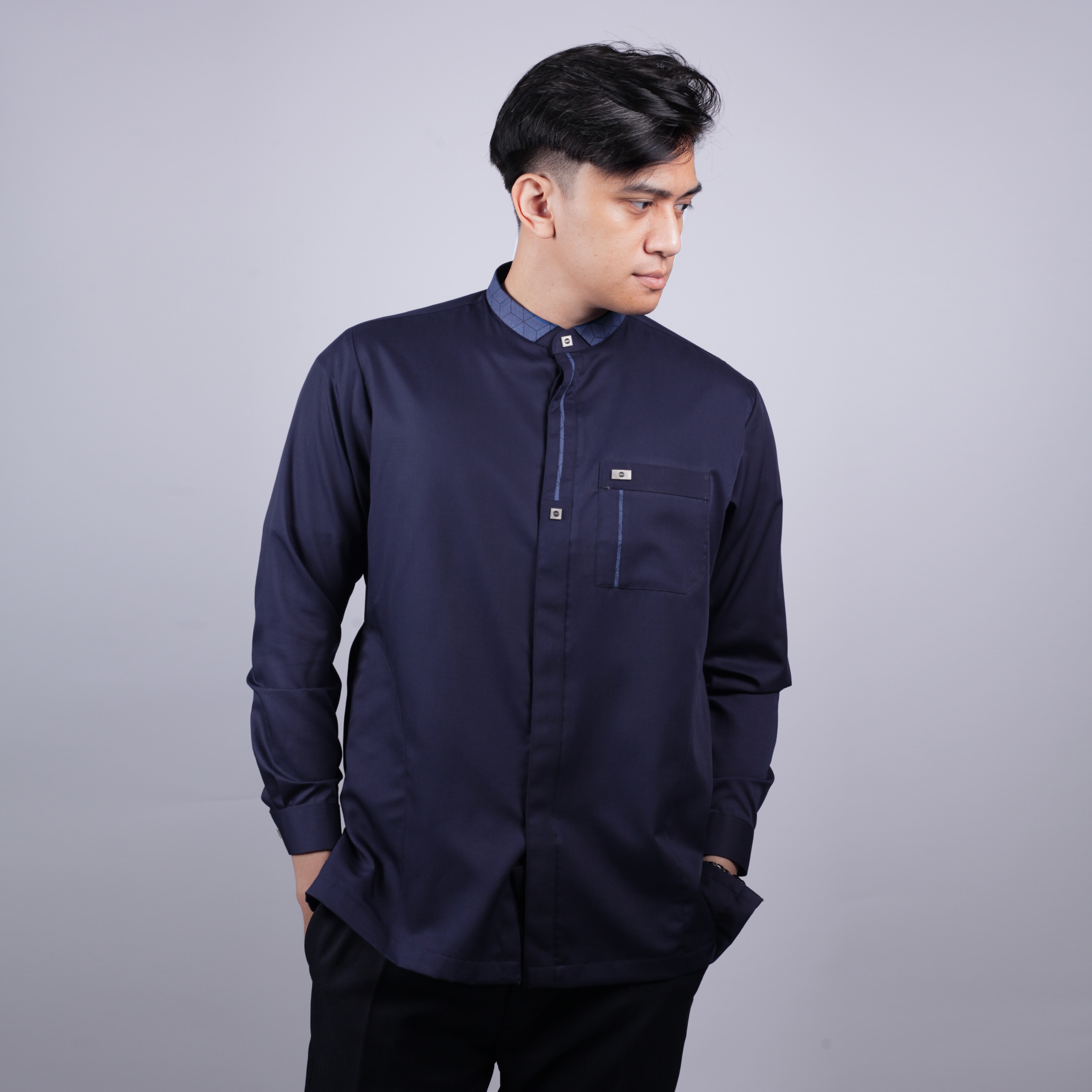 Qori Apparel Signature Khalid bin Sa’id Baju Koko Pria Lengan Panjang KHD-2